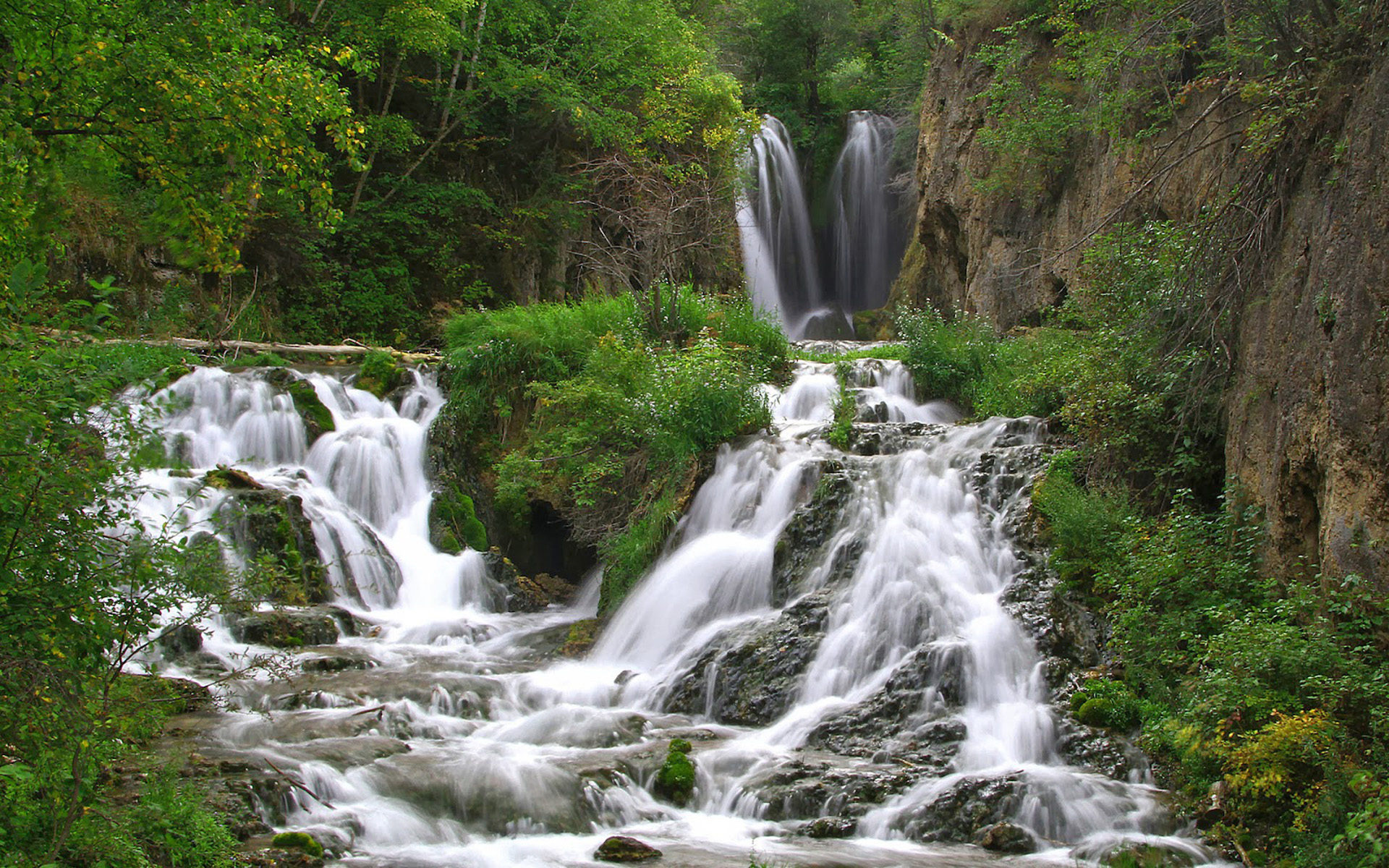 Black Hills National Forest, Waterfall wallpaper, Scenic beauty, Outdoor adventure, 1920x1200 HD Desktop