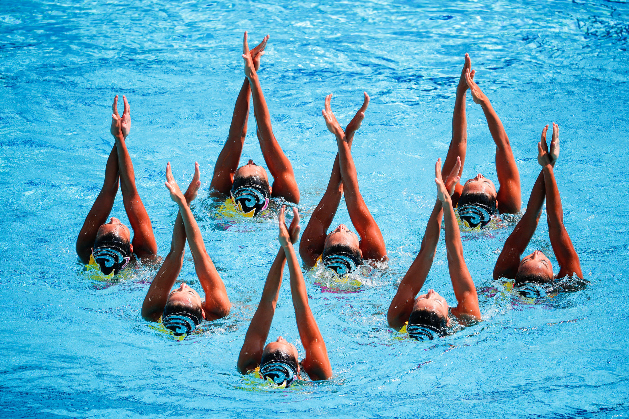 Synchronized Swimming: The water ballet, An artistic water sports discipline. 2050x1370 HD Wallpaper.