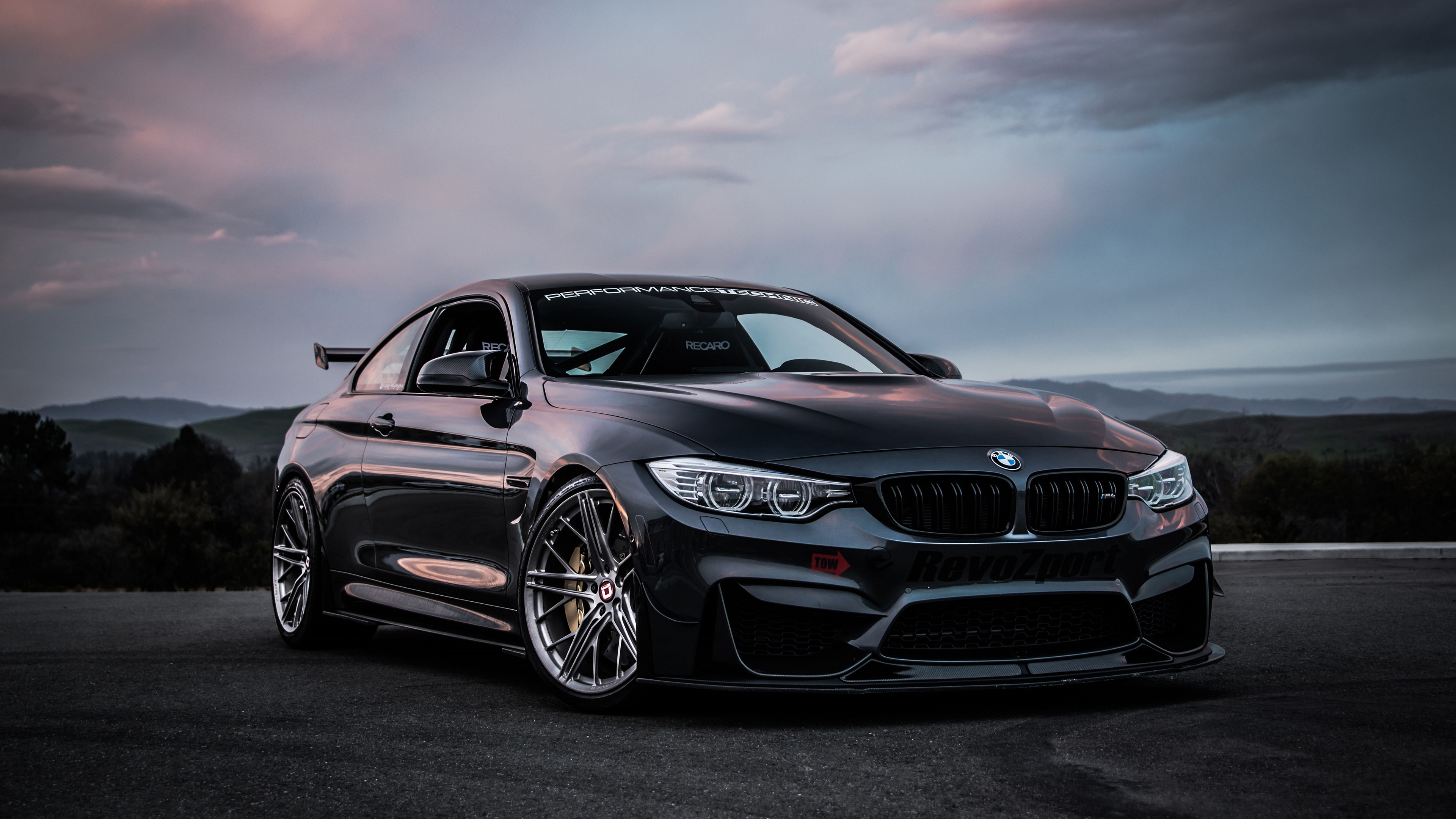 BMW 4 Series, M4 wallpaper, performance tuning, black, 3840x2160 4K Desktop