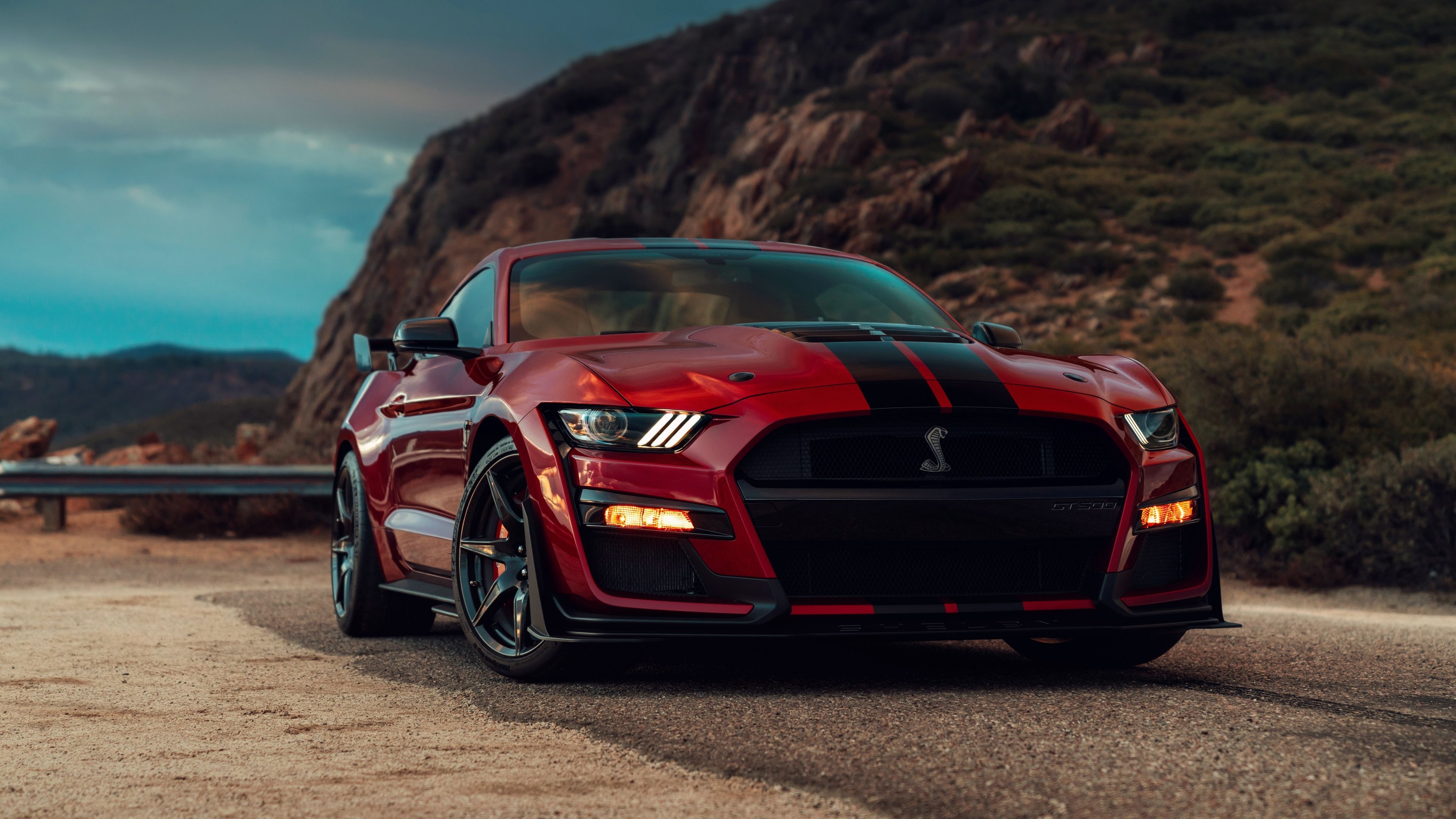 Ford Mustang Shelby, Ultimate muscle car, High-performance pedigree, Shelby racing stripes, Track-ready Mustang, 3840x2160 4K Desktop