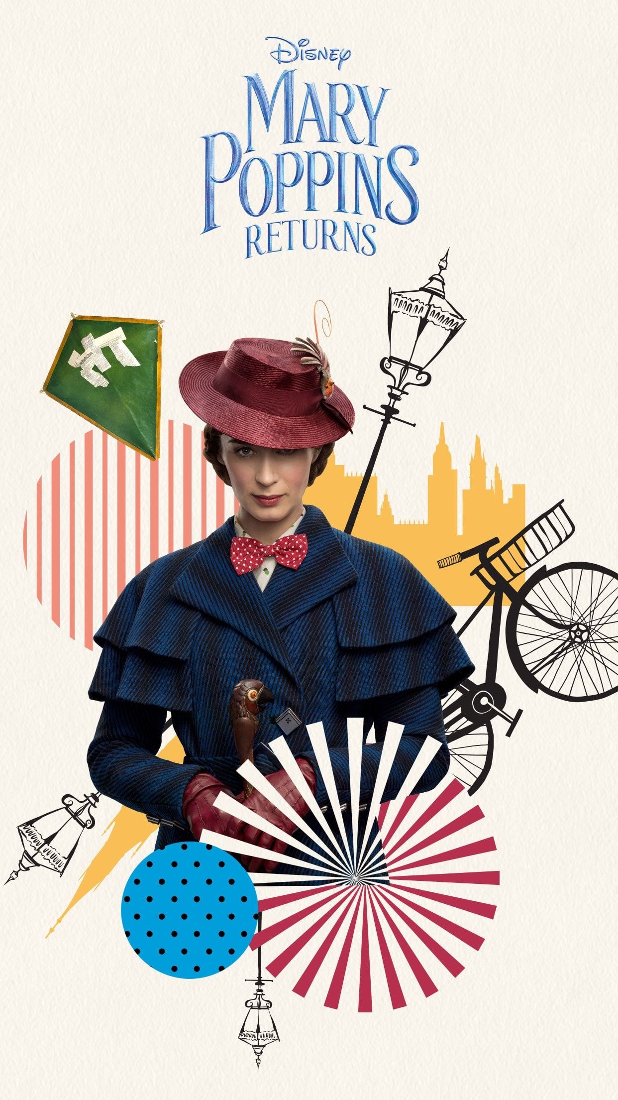 Mary Poppins Returns movie, Top free backgrounds, 1250x2210 HD Handy