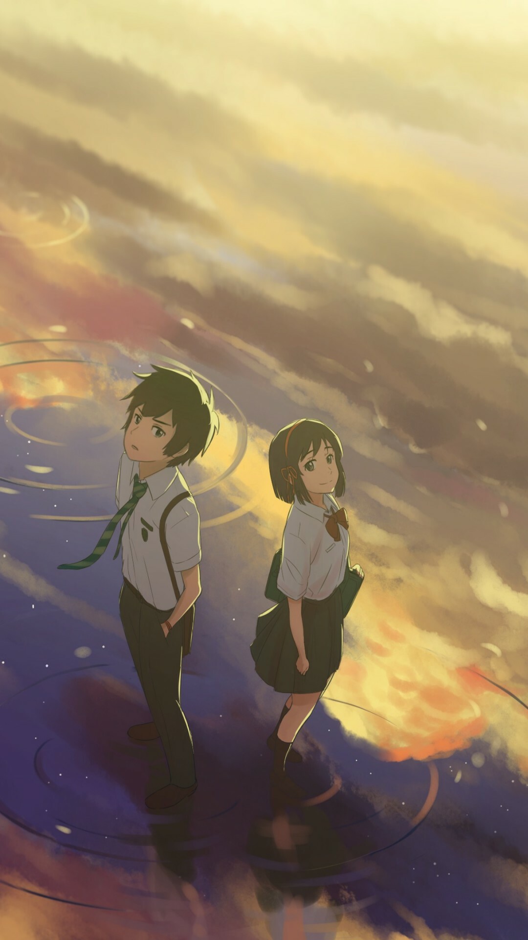 Your Name: The fifth feature film by Makoto Shinkai, Animation movies. 1080x1920 Full HD Wallpaper.