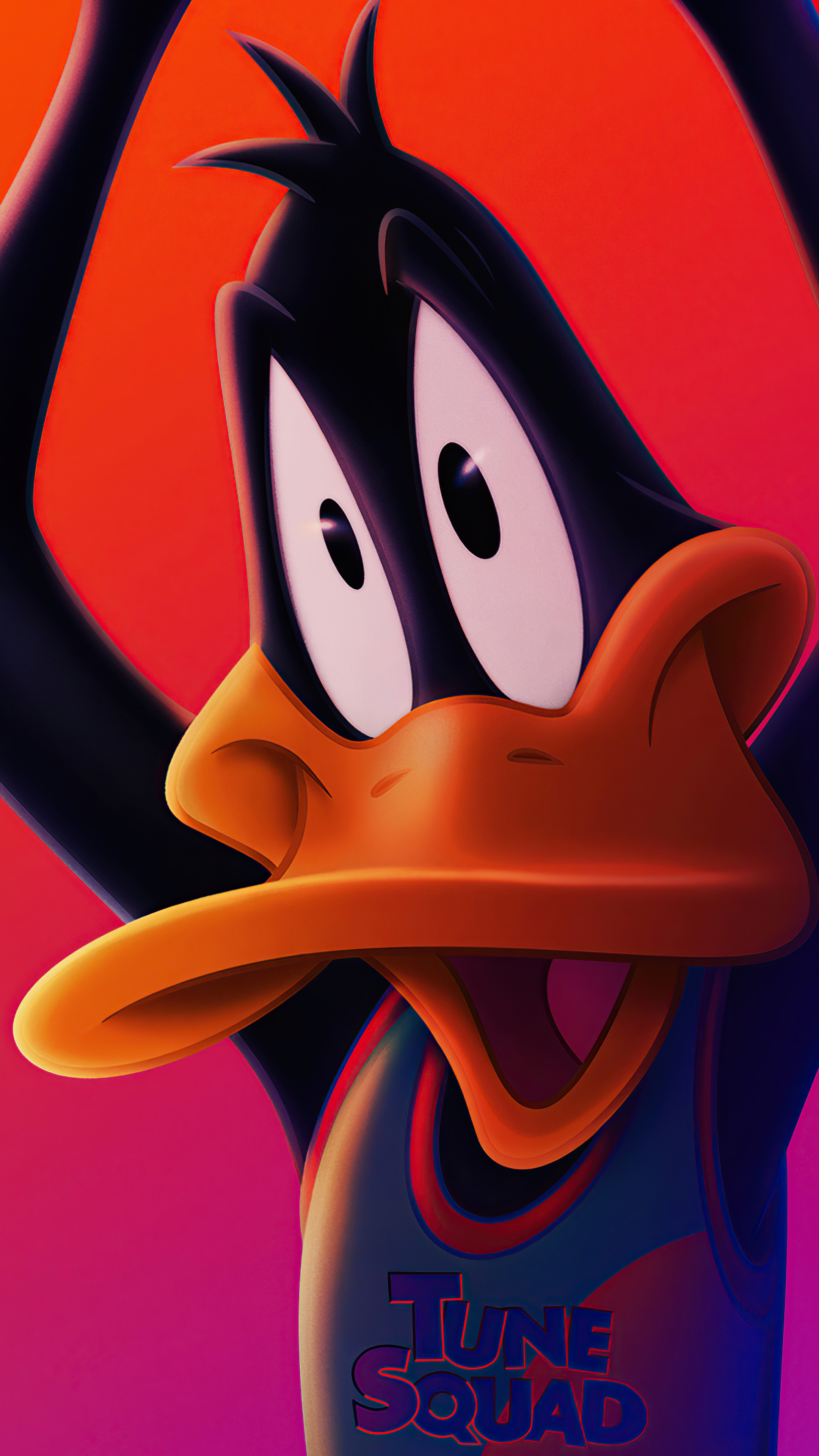 Space Jam: Daffy Duck, Jeff Bergman, Eric Bauza and Zendaya headline the voice cast. 2160x3840 4K Background.