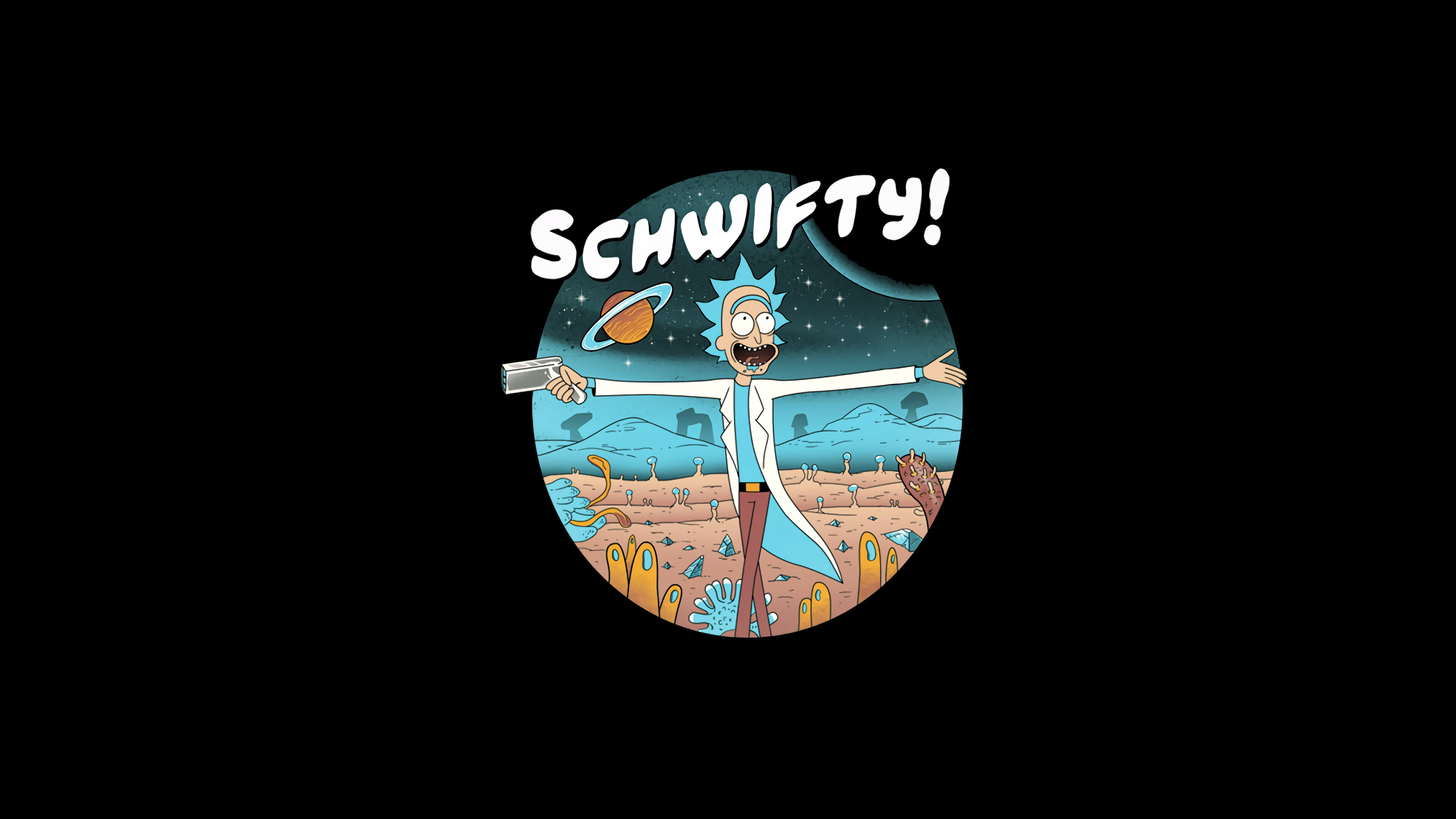 Rick and Morty: Schifty, Character, inspired by Christopher Lloyd's Dr. Emmett "Doc" Brown. 3840x2160 4K Background.