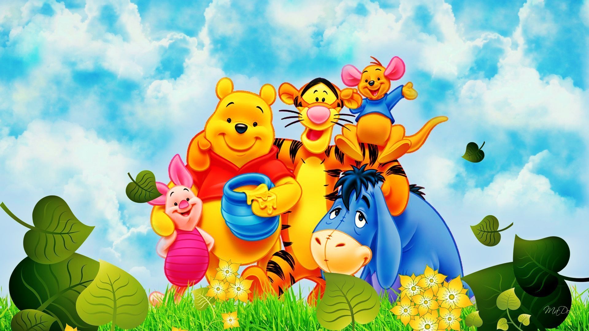 Piglet, Animation, Winnie-the-Pooh, Disney backgrounds, 1920x1080 Full HD Desktop