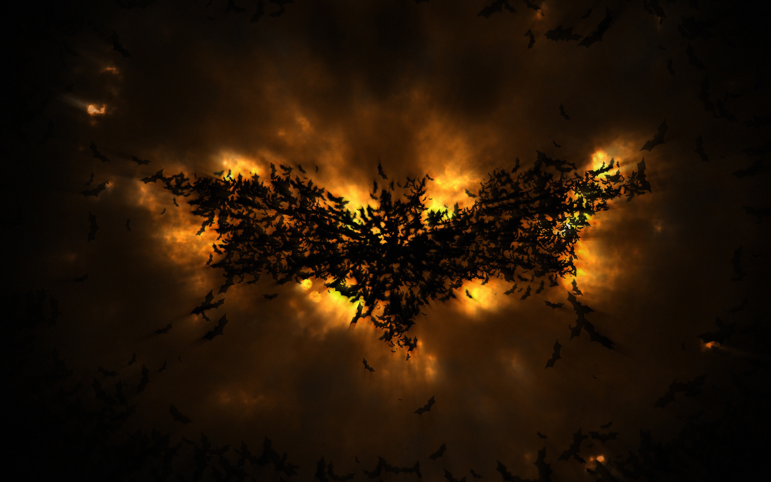 Dark Knight Rises, Batman logo, Abstract wallpaper, 2560x1600 HD Desktop