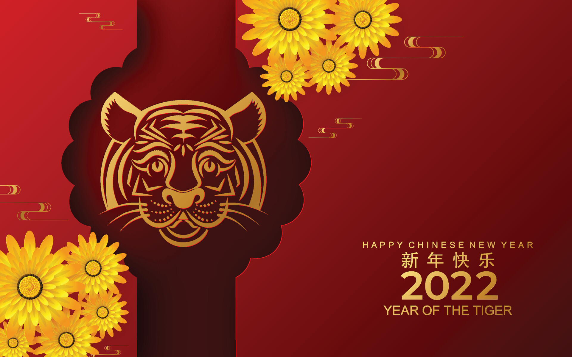 Tiger 2022, Chinese New Year, Year of the Tiger, Festive traditions, 1920x1200 HD Desktop