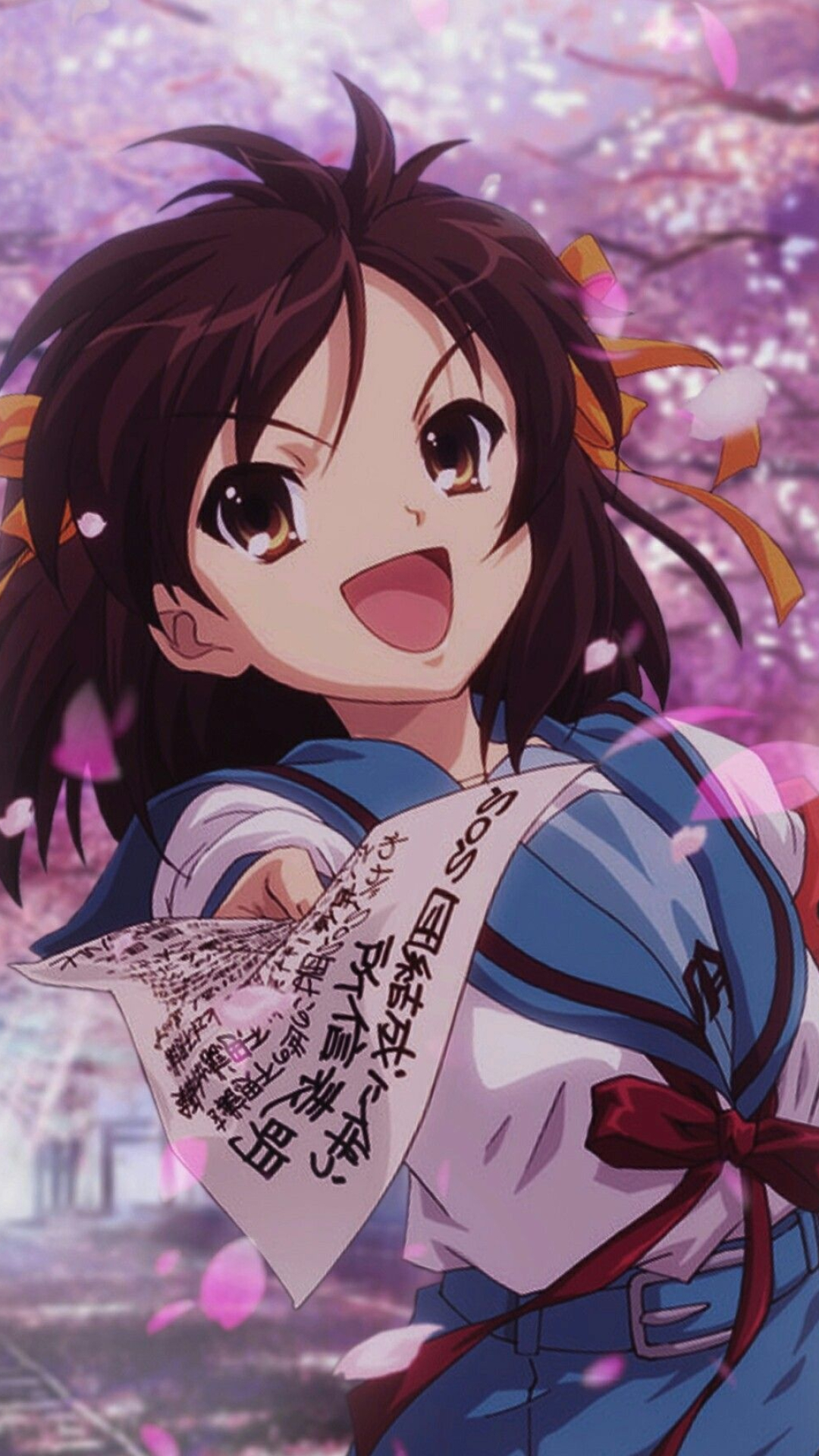 Haruhi Suzumiya, Anime character, 1080x1920 Full HD Phone