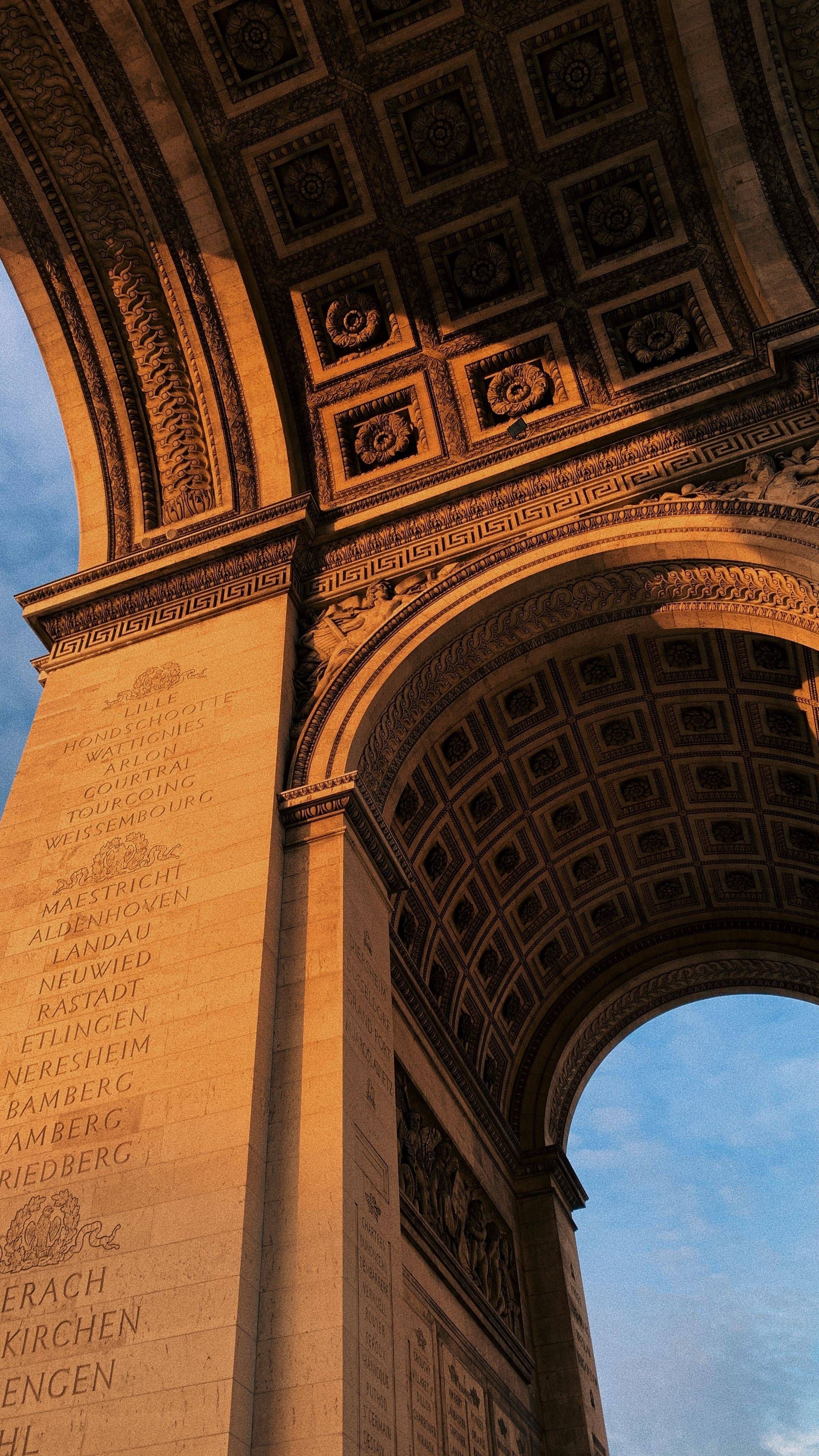 Arc de Triomphe, iPhone wallpaper, Paris museum, Tour Eiffel, 2160x3840 4K Phone