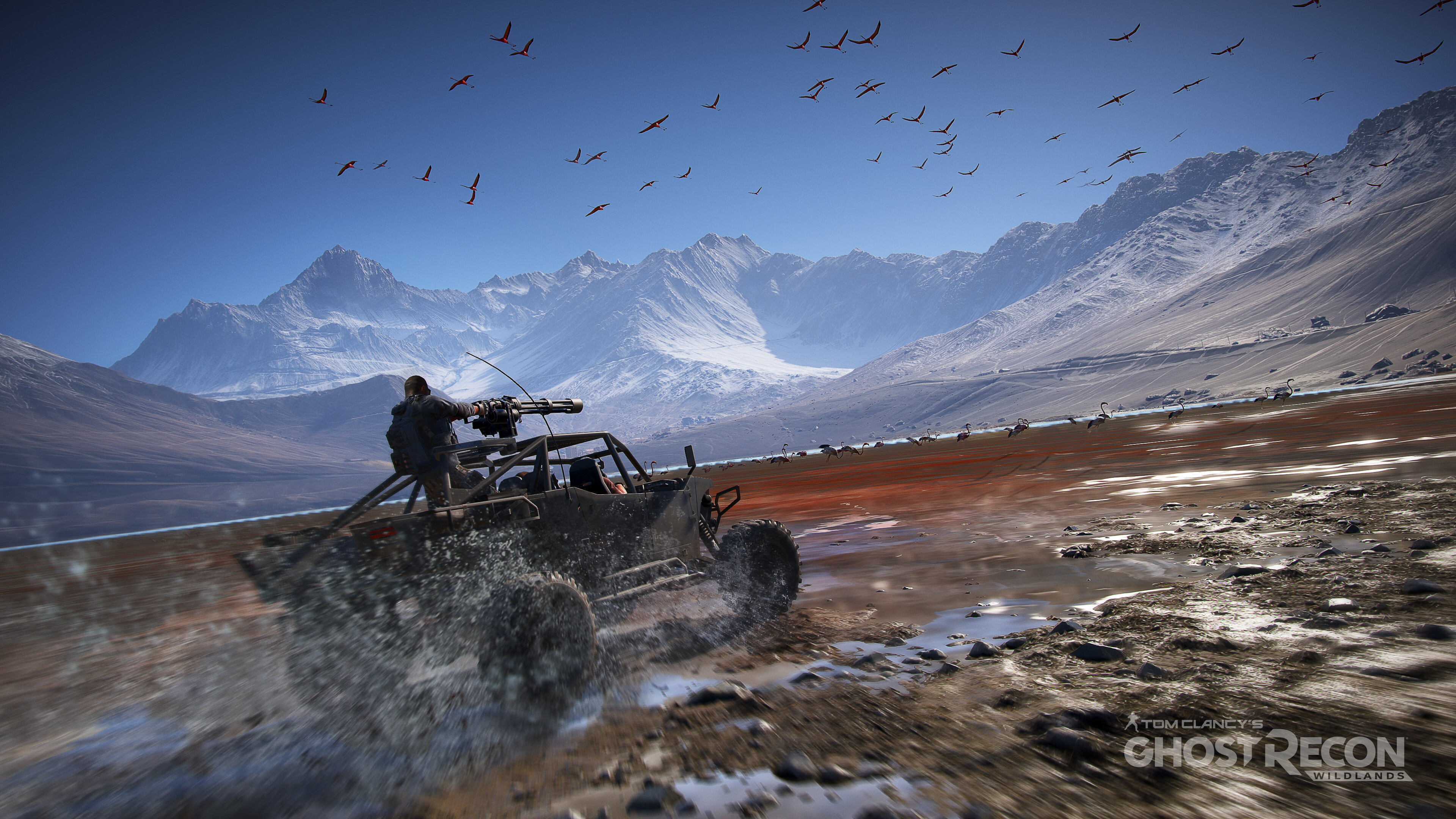 Ghost Recon: Wildlands: Fighting a Mexican drug cartel known as the Santa Blanca Cartel that has taken control over several parts of Bolivia. 3840x2160 4K Wallpaper.