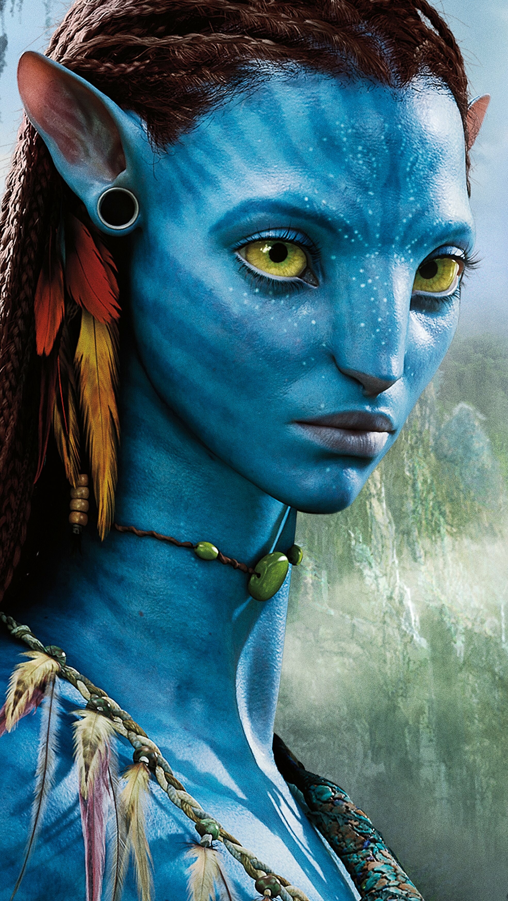 Avatar: The deuteragonist and lead heroine, Neytiri. 1970x3500 HD Wallpaper.