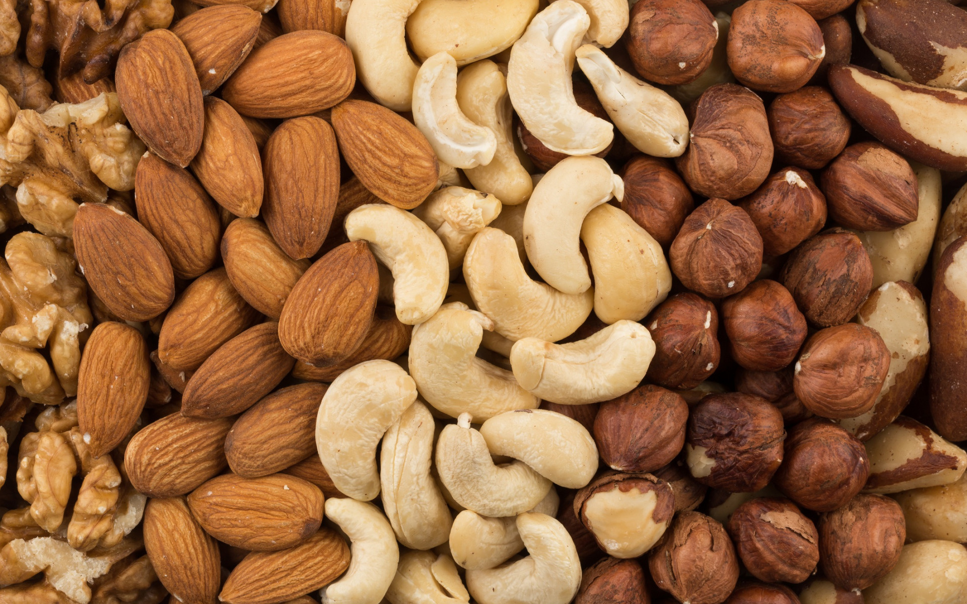 Nuts: Almond, Prunus dulcis, Originated in Iran and the surrounding area. 1920x1200 HD Wallpaper.