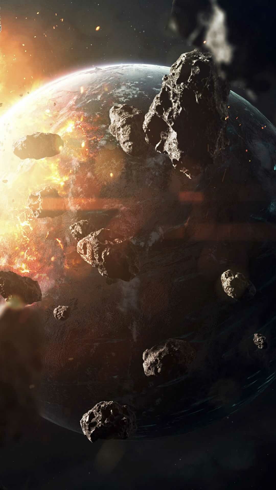 Meteor: Astronomical object, Fragments of rock or metal that fall to Earth from space, Meteorites. 1080x1920 Full HD Wallpaper.