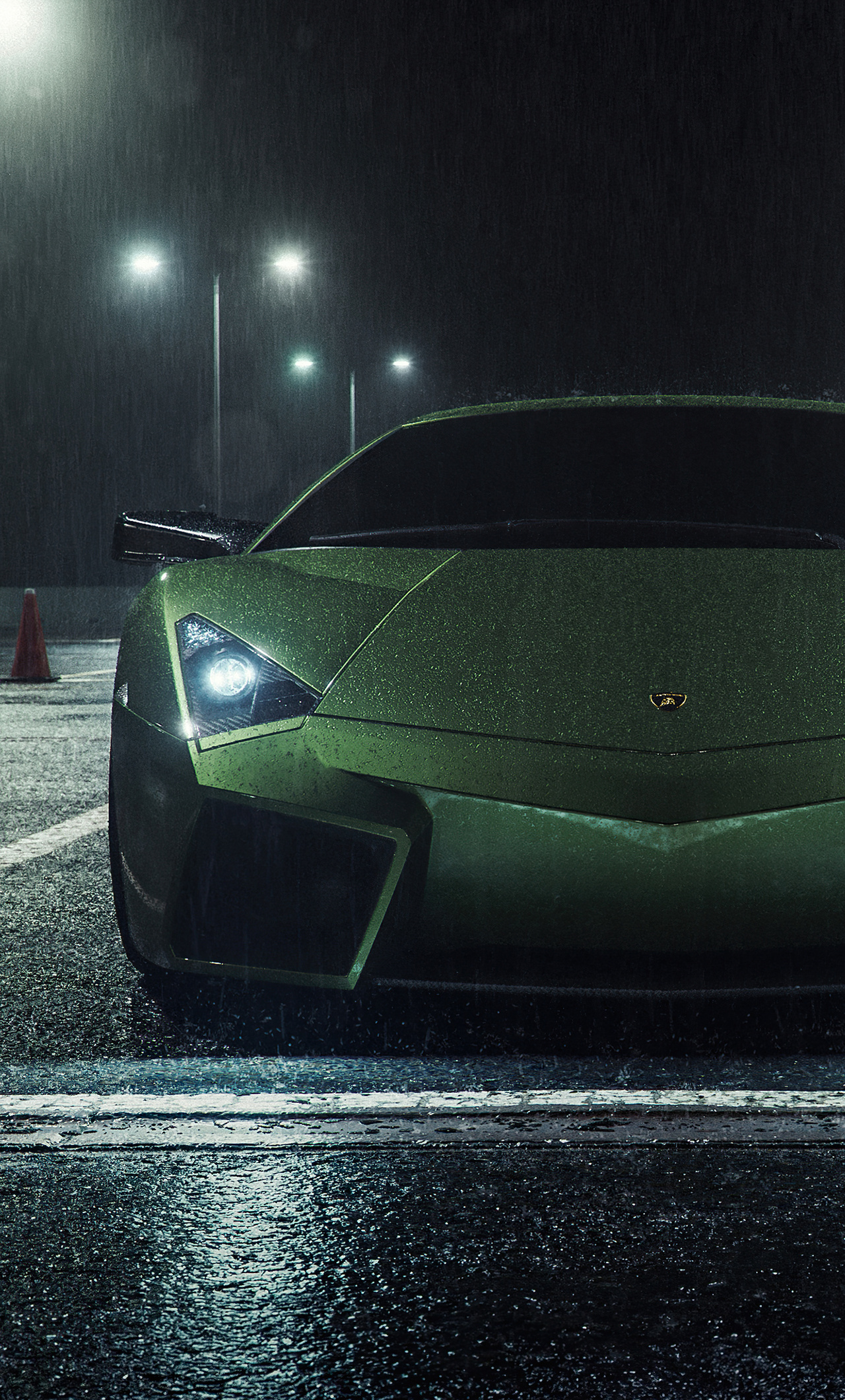 Rain, Lamborghini Reventon Wallpaper, 1280x2120 HD Handy