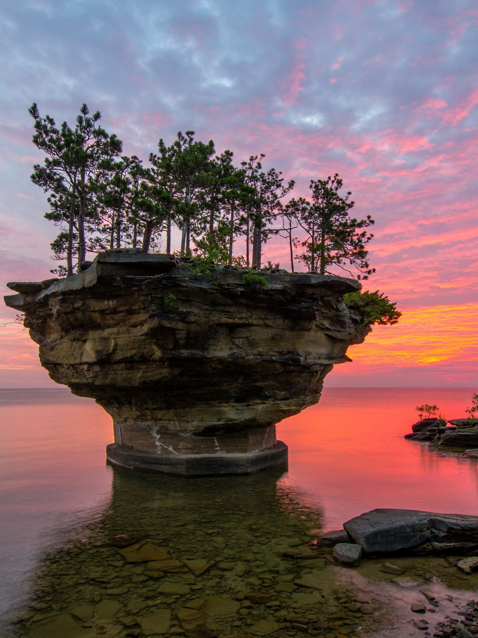 Michigan, Lake Huron, Sunset wallpaper, 1540x2050 HD Handy