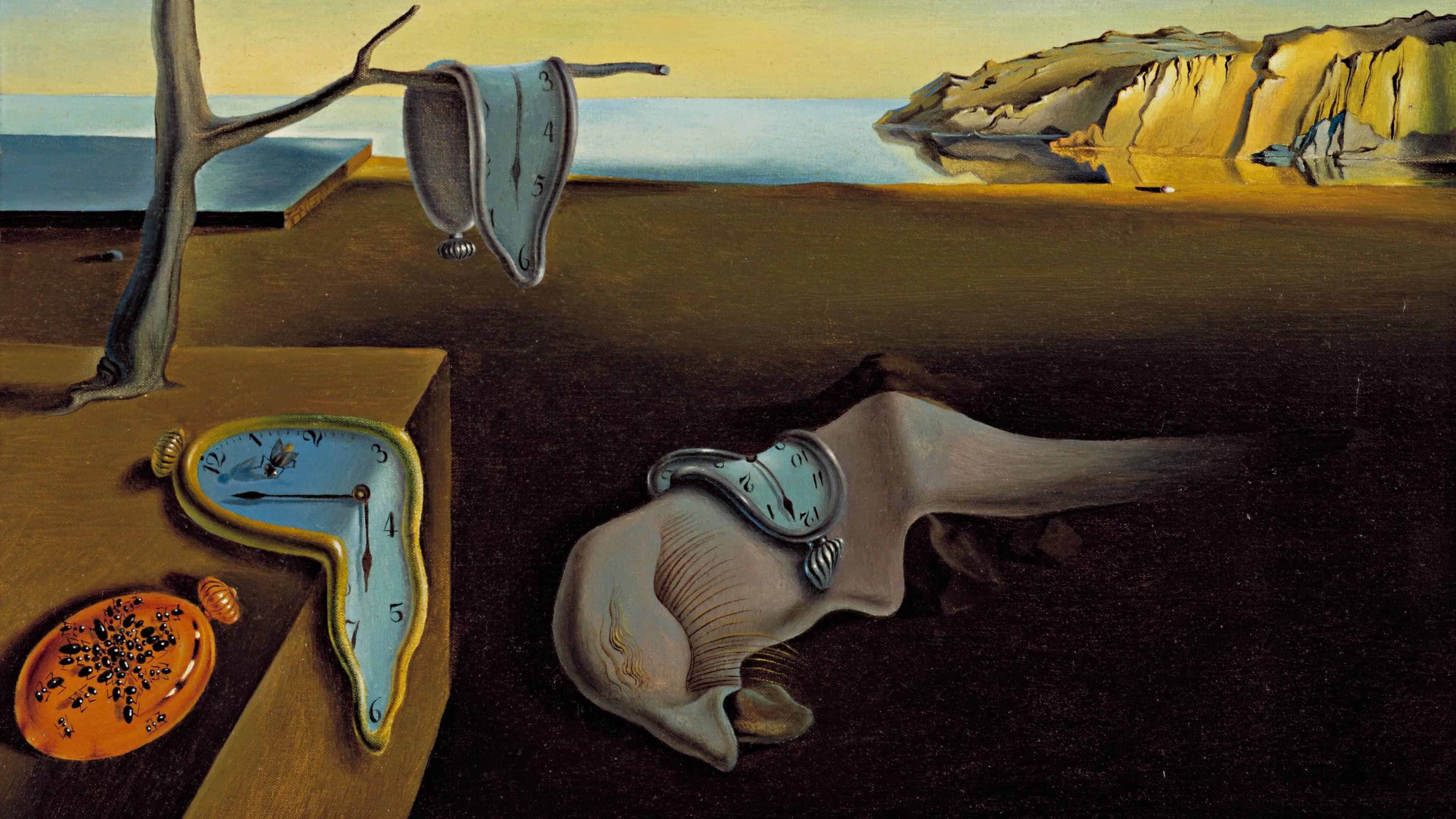 Salvador Dali, Famous artist, Surrealism, Memory painting, 3840x2160 4K Desktop