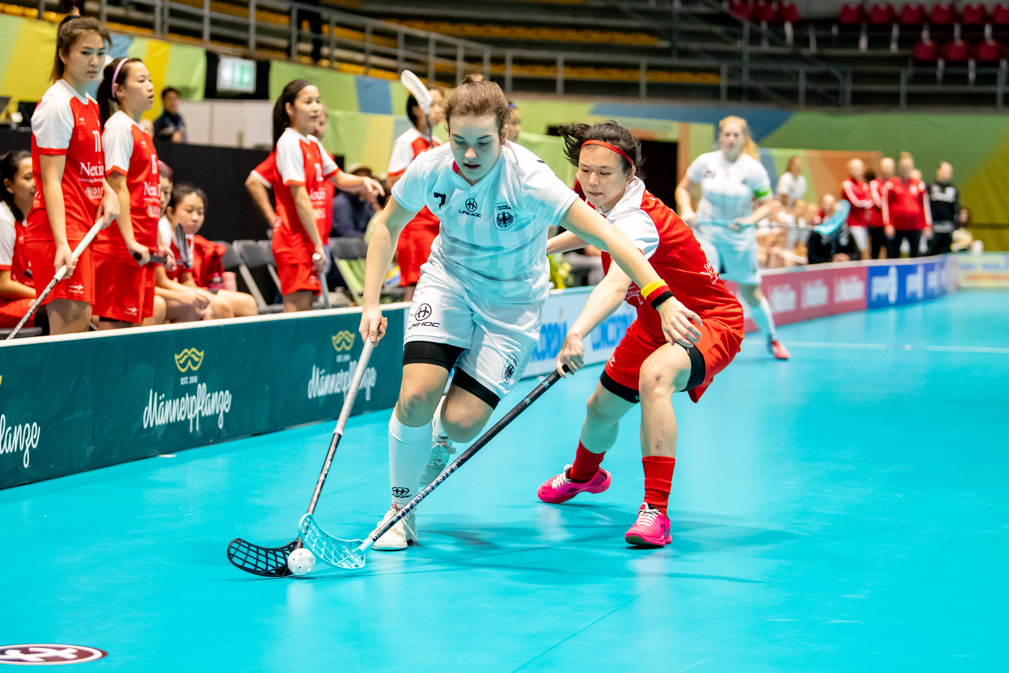 Floorball: Anna-Lena Best, The German national team forward. 2050x1370 HD Background.