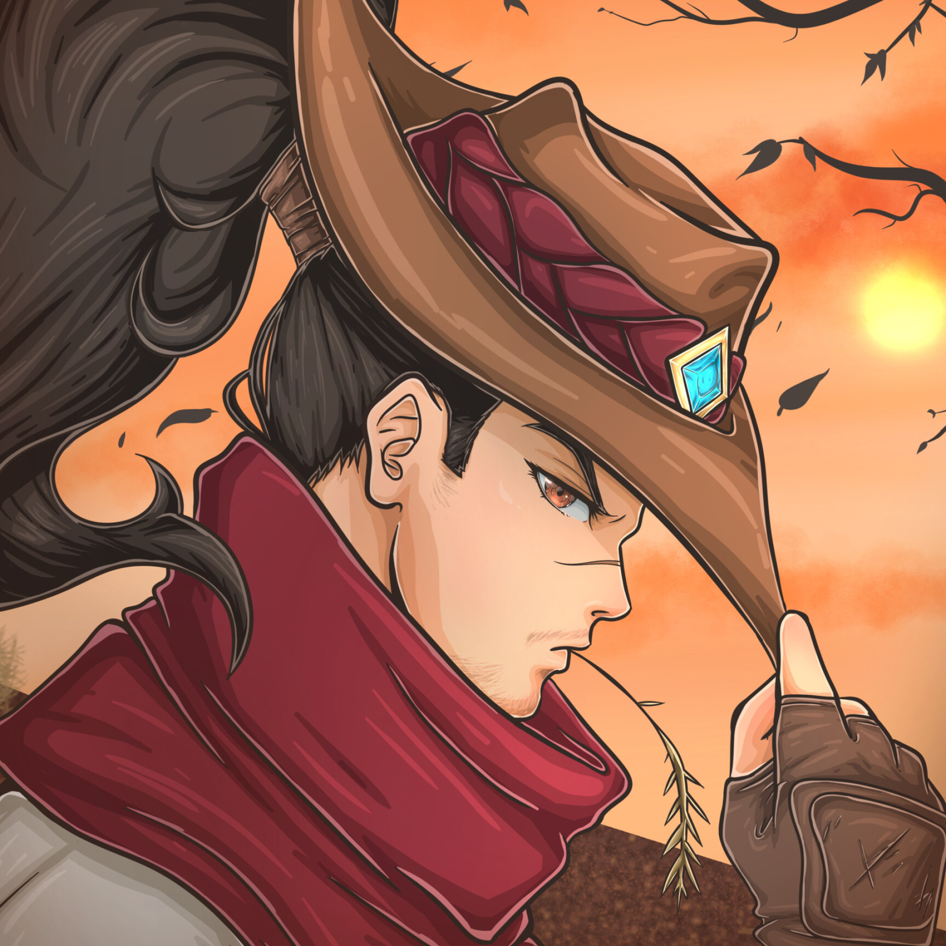 High Noon Yasuo, Mythical swordsman, Western-inspired, Icon of power, 1920x1920 HD Phone