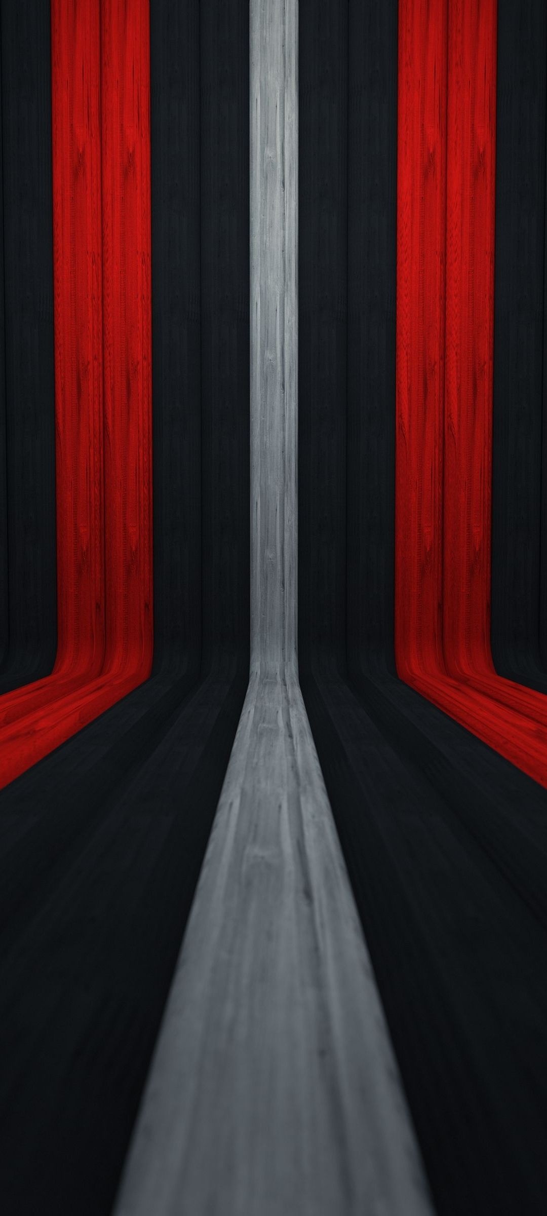 3D red black lines, Phone wallpaper, Geometric pattern, 1080x2400 HD Handy