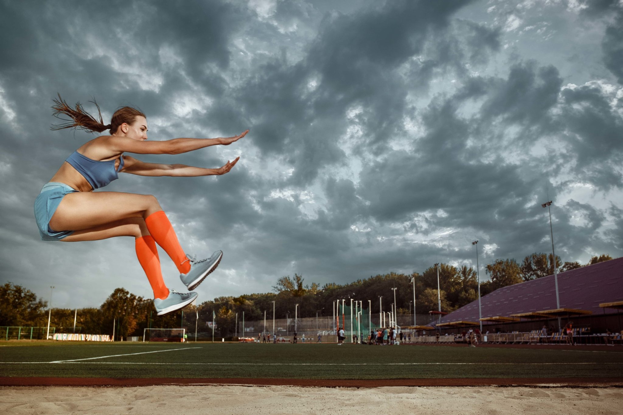 Long Jump: Sports, An athletic event in which competitors jump as far as possible, Sports Jump. 2050x1370 HD Wallpaper.