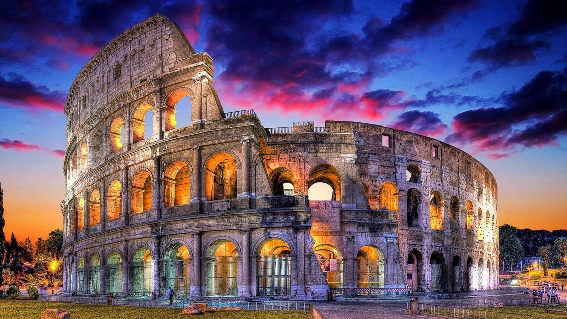 Rome: The fabulous ruins of the center of the Roman Empire. 1920x1080 Full HD Wallpaper.