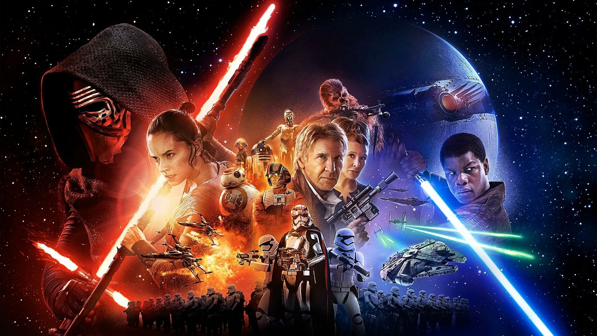 Star Wars: A space opera set “a long time ago in a galaxy far, far away”. 1920x1080 Full HD Background.