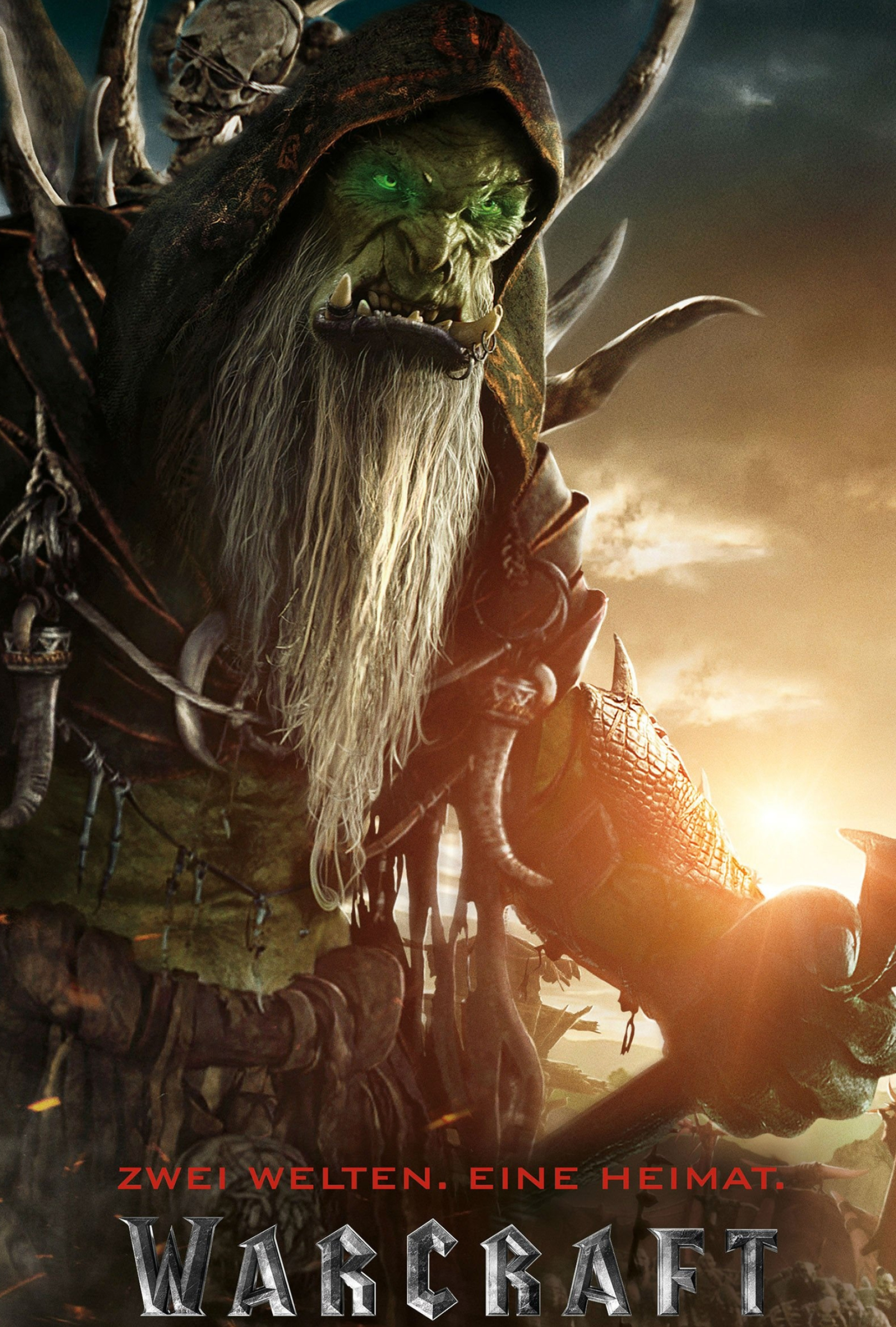 Warcraft (Movie): Daniel Wu as Gul'dan, the founder and leader of the Horde. 1950x2880 HD Background.