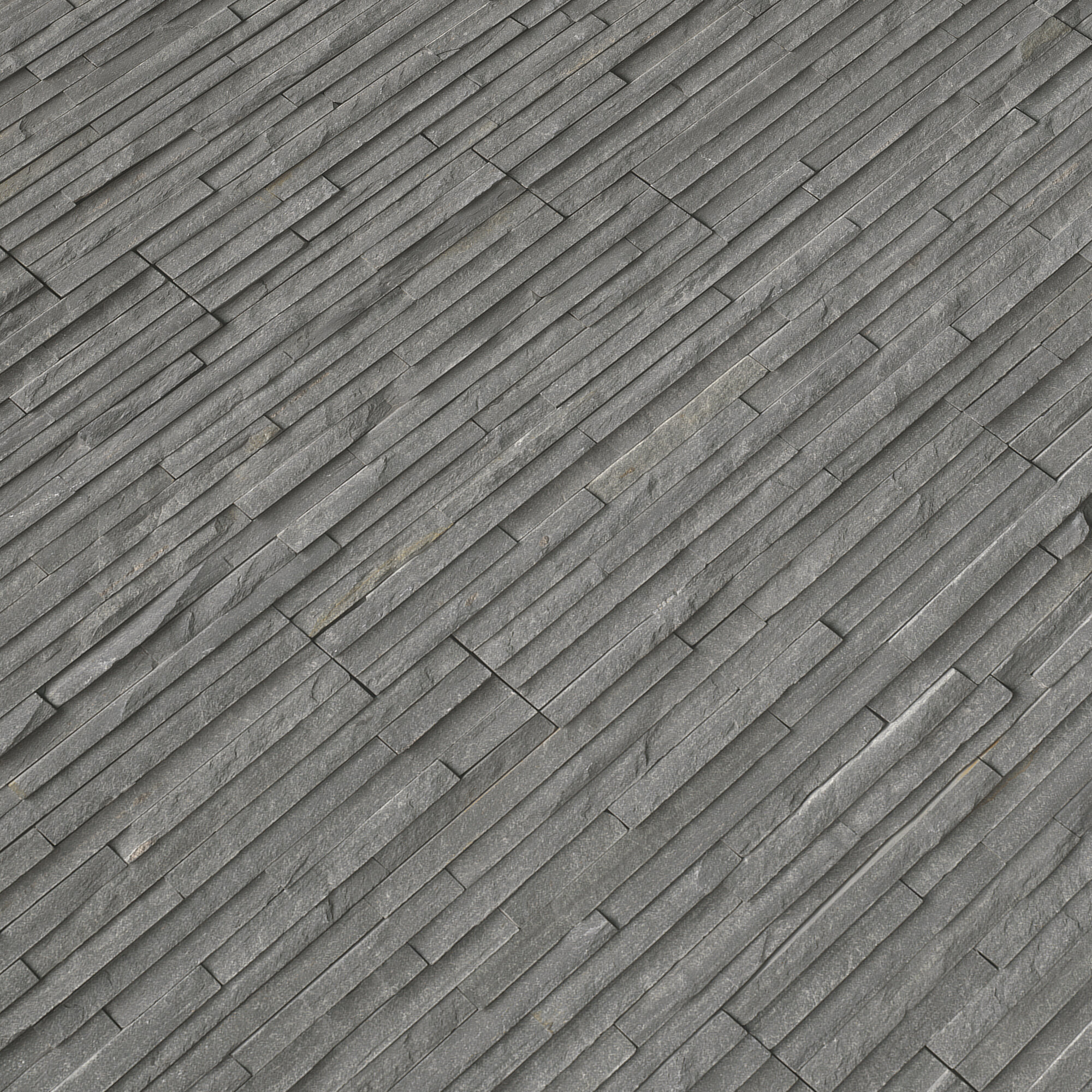 Gray Slate: Marble tile, Charcoal, Rough-edged stacked stones, Natural quartzite in long thin strips. 2000x2000 HD Background.