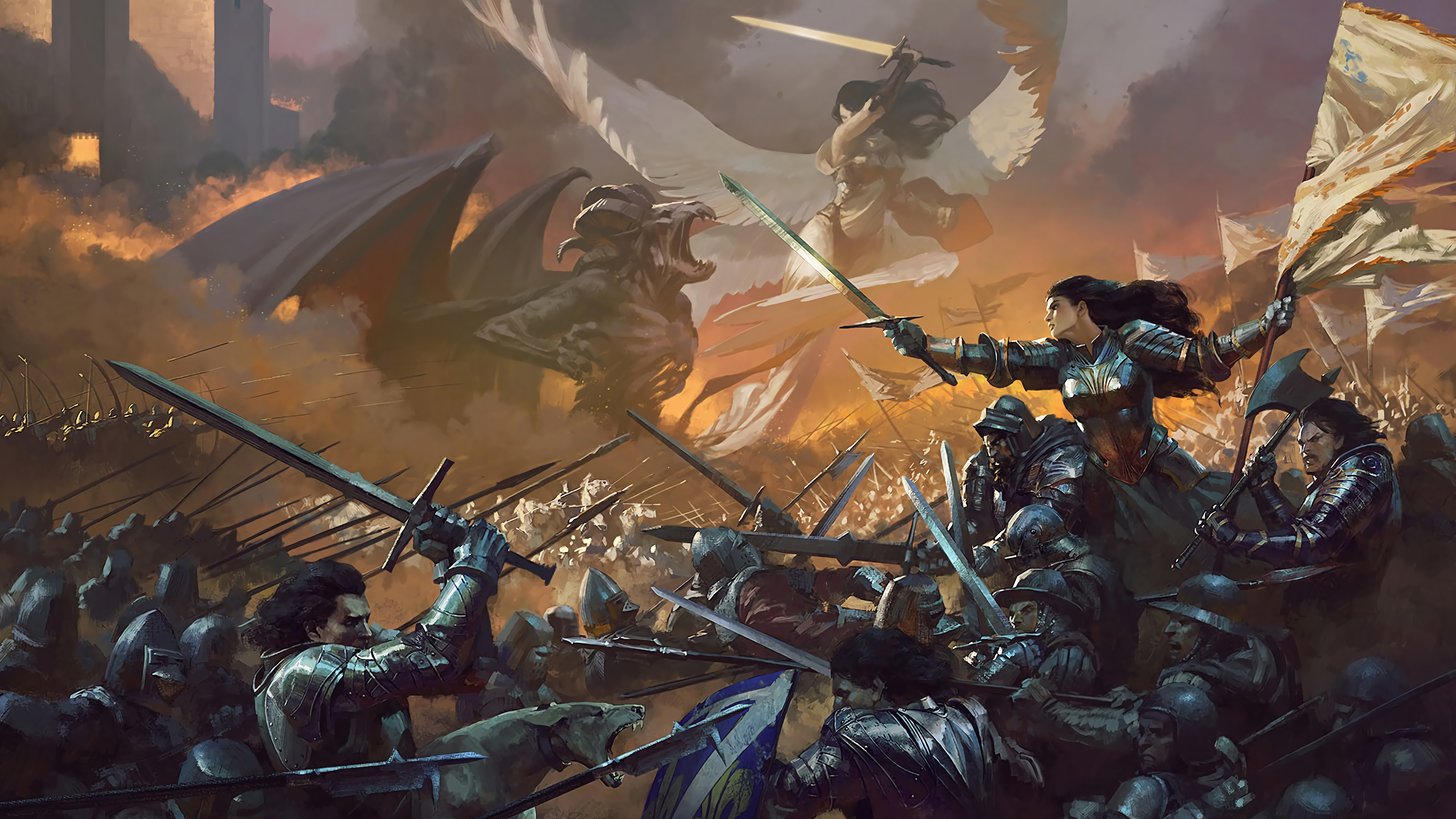 Time of Legends: Joan of Arc, High Fantasy Wallpaper, 3840x2160 4K Desktop