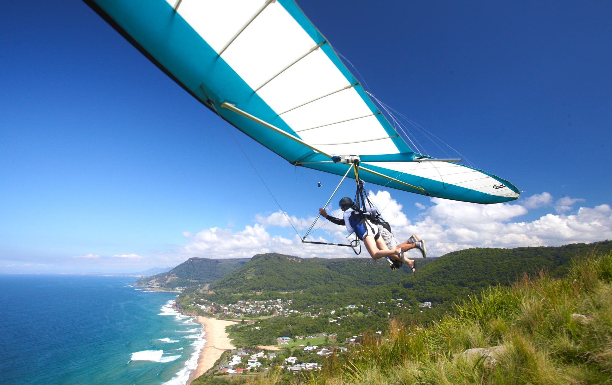 Hang Gliding: Gliders, The aluminum sail ribs, Parasailing, Experienced pilots. 2050x1290 HD Background.