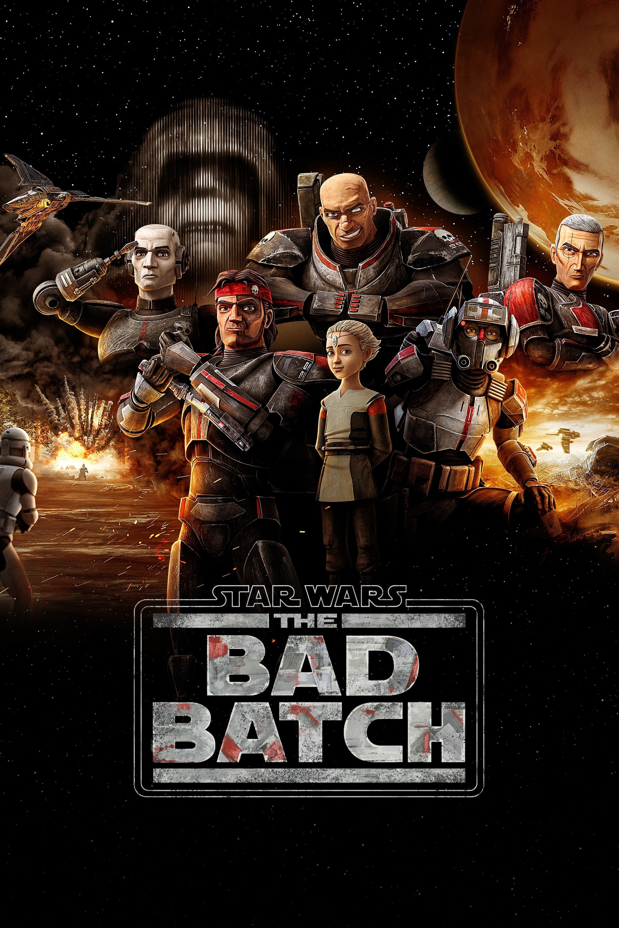 Star Wars: The Bad Batch: TV Series 2021, Directed by Brad Rau, Lucasfilm Animation. 2000x3000 HD Background.