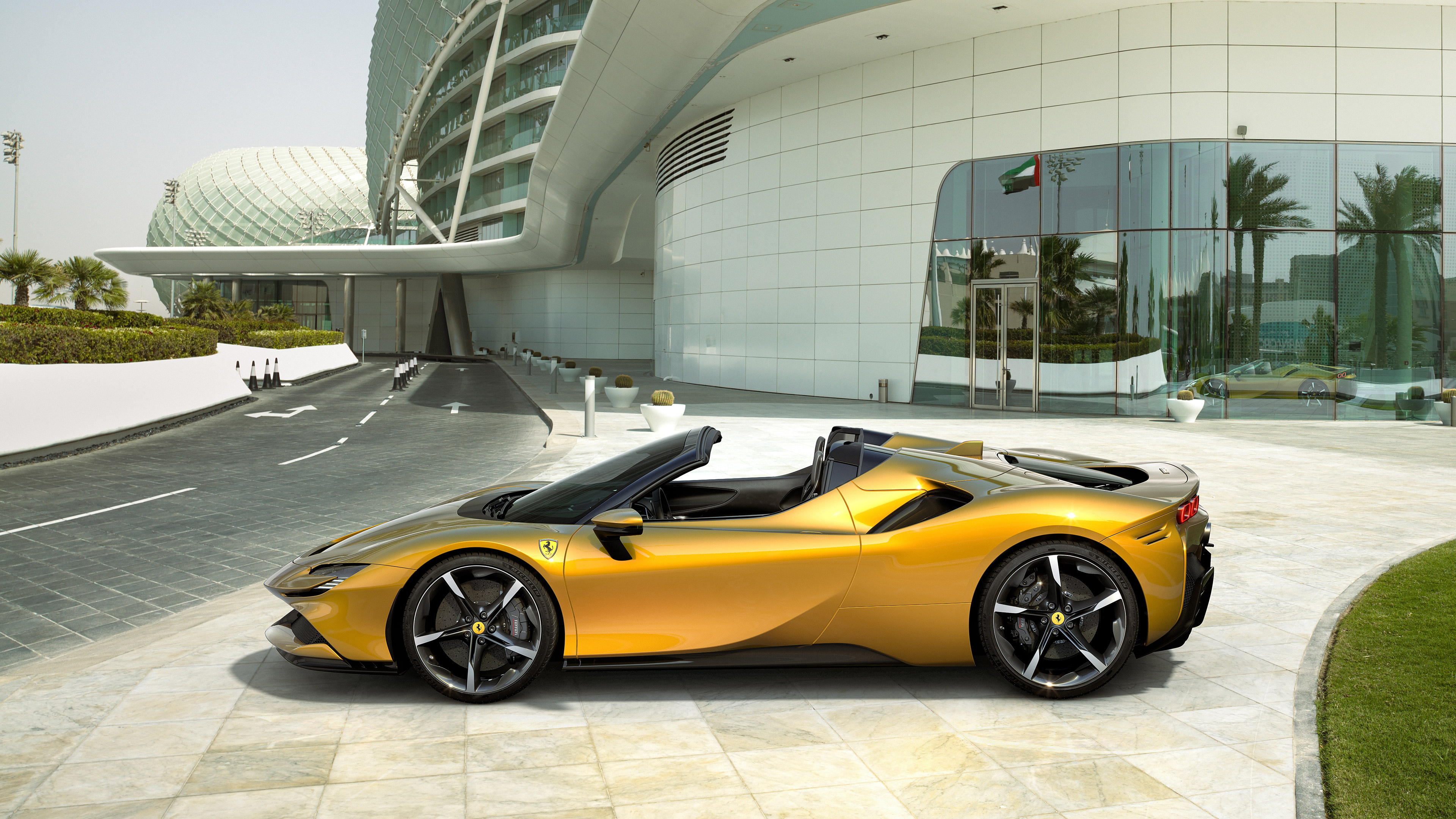 Ferrari SF90, Exhilarating speed, Open-top luxury, Thrilling drive, 3840x2160 4K Desktop