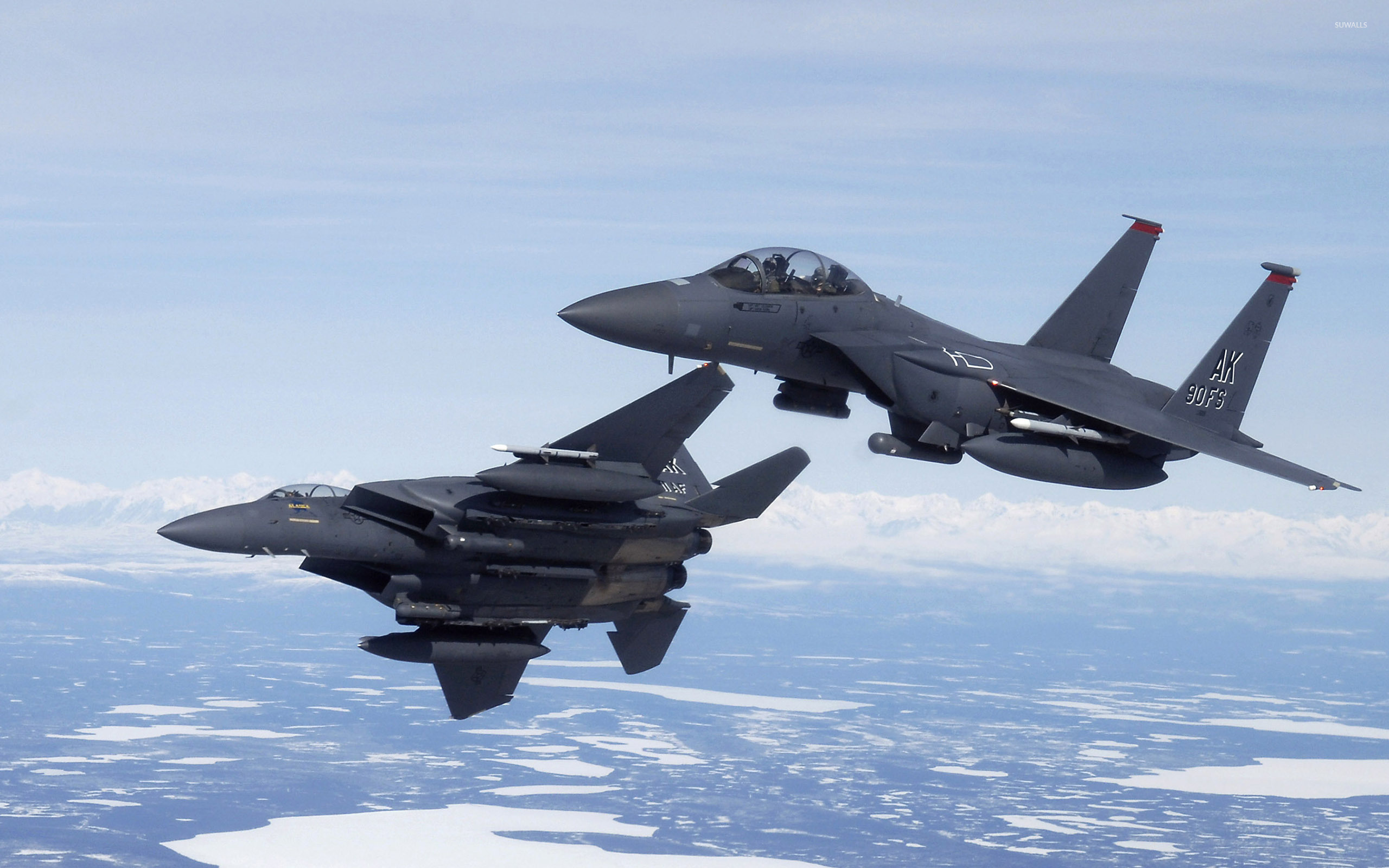McDonnell Douglas, F-15 Eagles, In the sky, Aircraft, 2560x1600 HD Desktop
