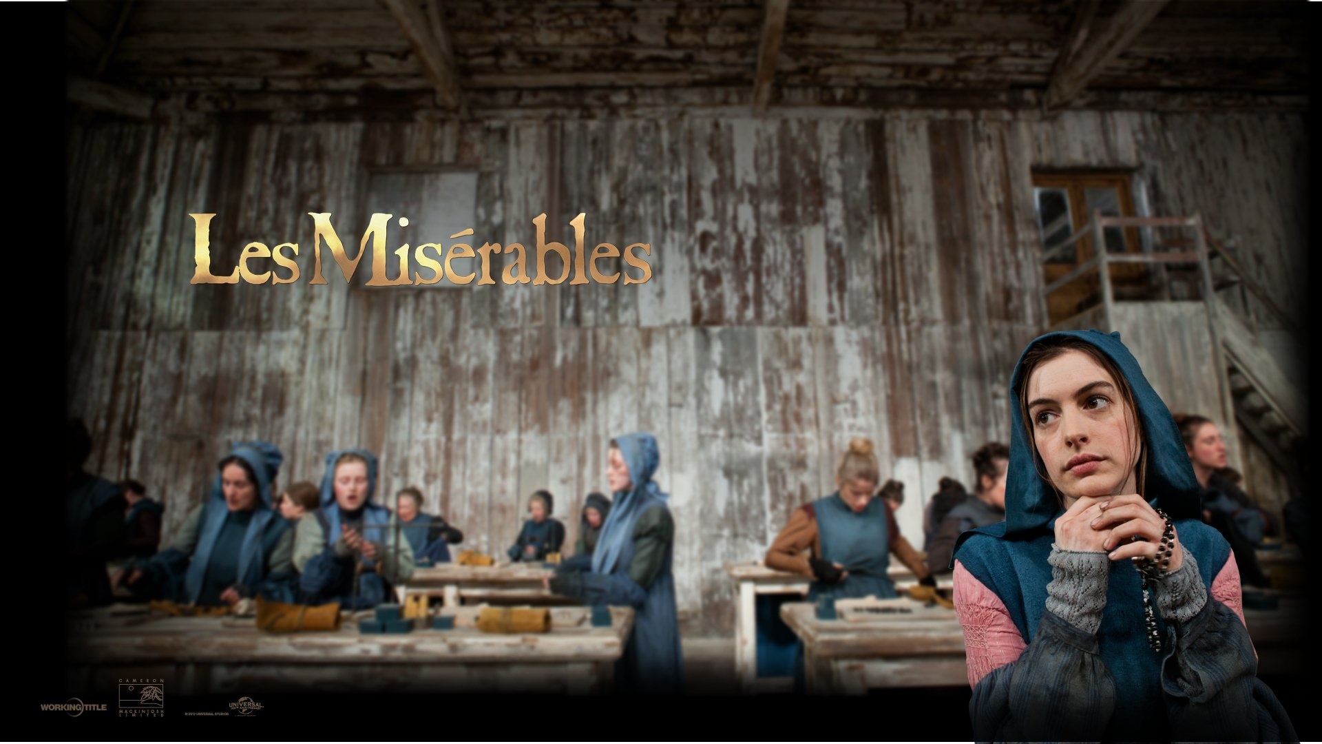 Les Miserables: Principal photography began in March 2012, with a budget of $61 million. 1920x1080 Full HD Background.