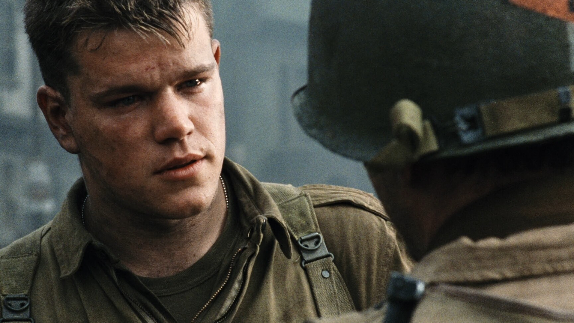 Saving Private Ryan: Matt Damon as James Francis Ryan, the last surviving brother of four. 1920x1080 Full HD Background.