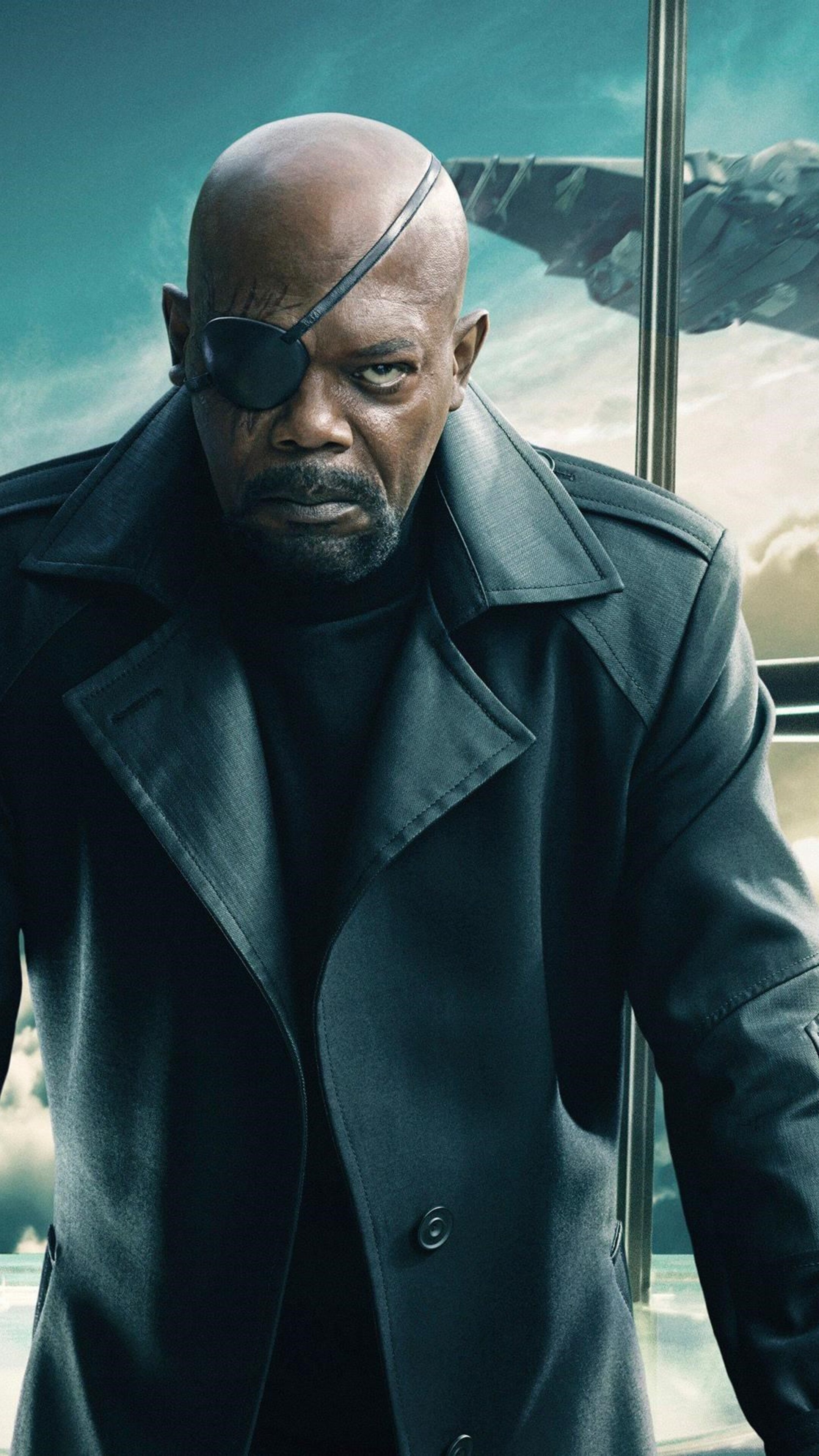 Nick Fury, Captain America: The Winter Soldier, Sony Xperia, 2160x3840 4K Handy