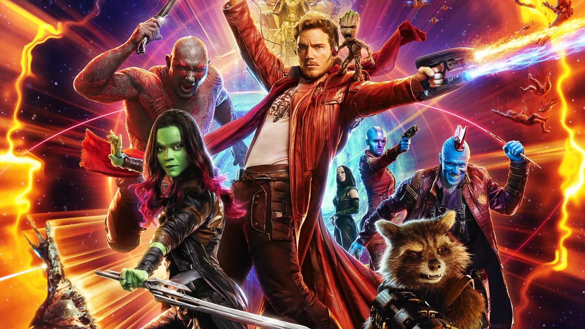 Pom Klementieff: Guardians of the Galaxy 3, James Gunn, Mantis, MCU, Bradley Cooper as Rocket, Michael Rooker as Yondu Udonta. 1920x1080 Full HD Wallpaper.