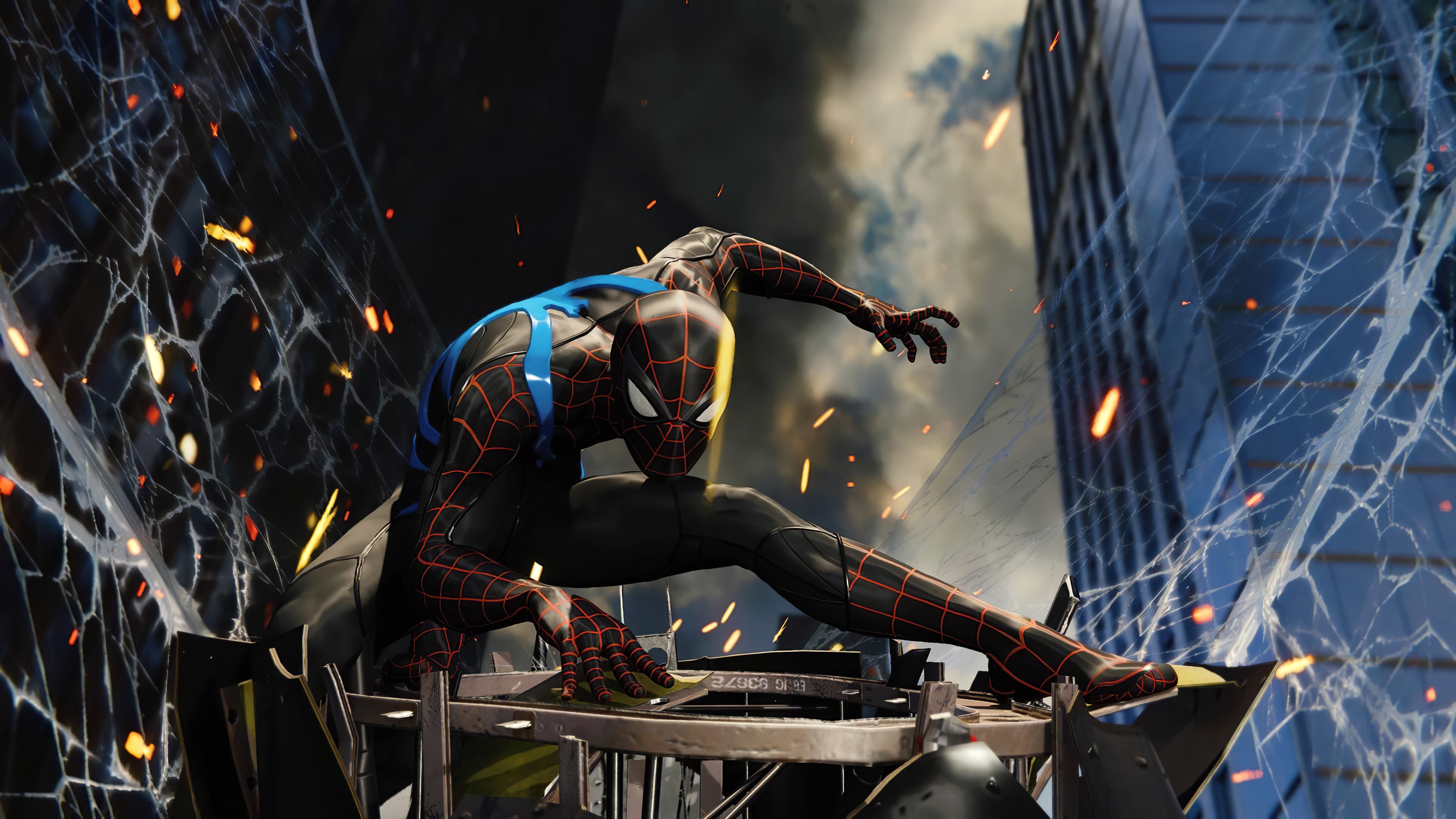 Spider-Man, Blue and black suit, 3840x2160 4K Desktop