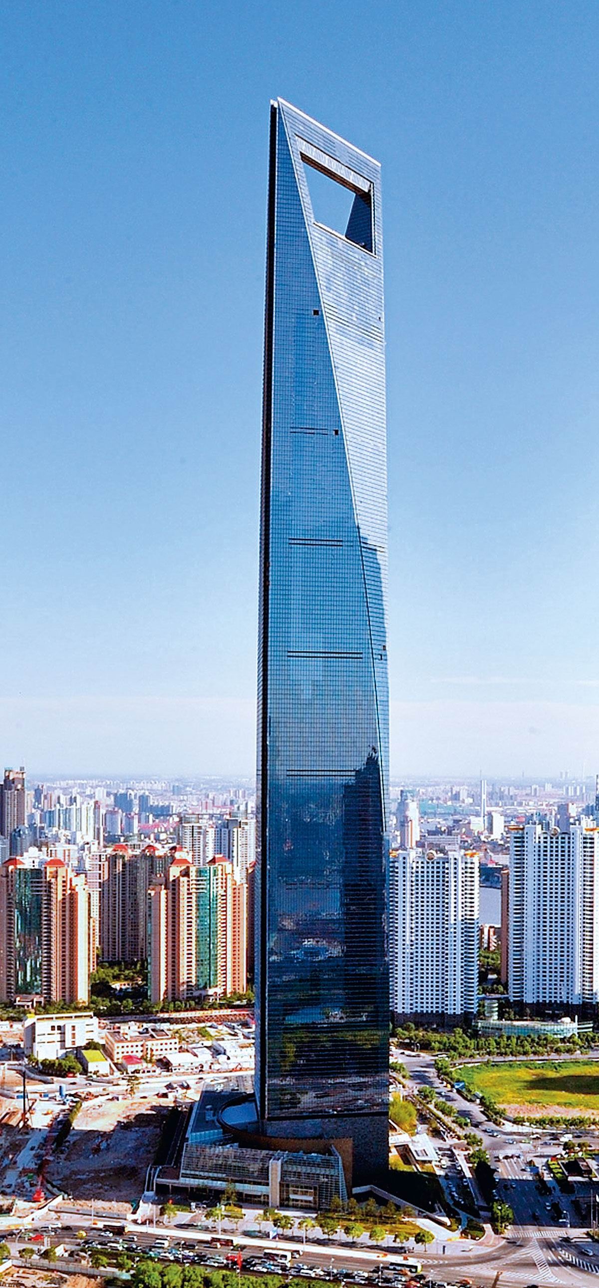 Shanghai World Financial Center, Shanghai skyline, Majestic skyscraper, Impressive architecture, 1200x2580 HD Phone