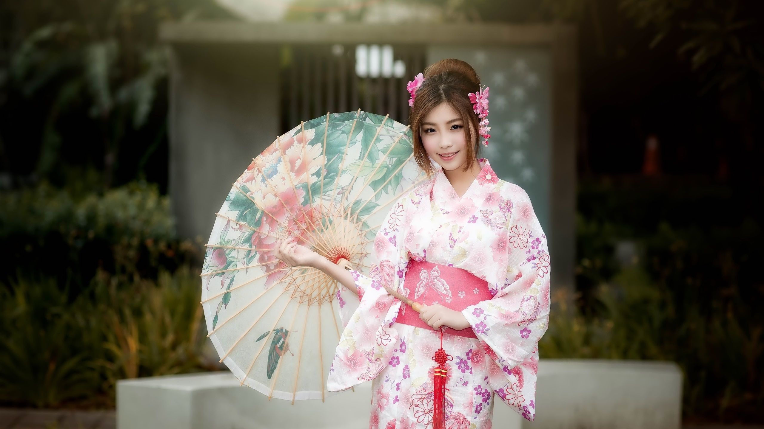Beautiful Japanese kimono, Top free, Backgrounds, 2560x1440 HD Desktop