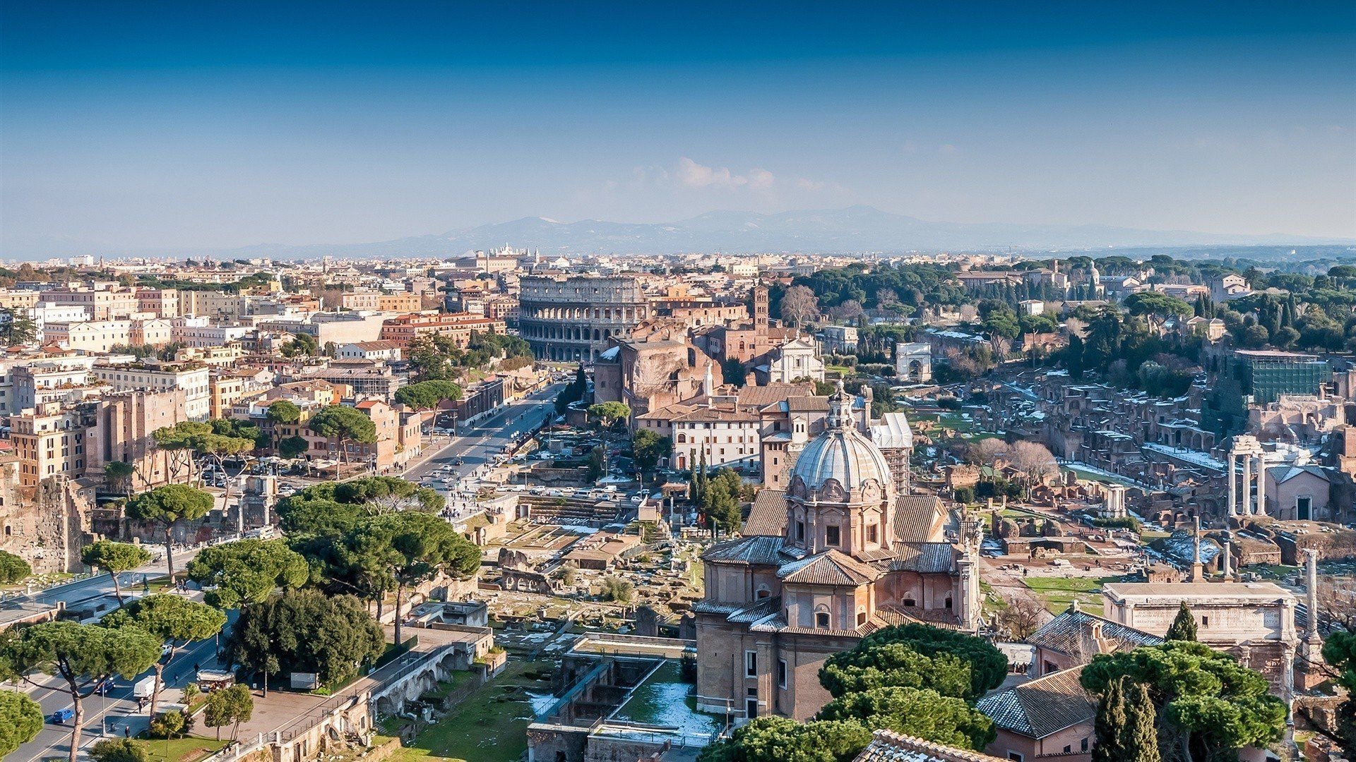 Rome skyline, Ancient wonders, Eternal city, Italian grandeur, 1920x1080 Full HD Desktop