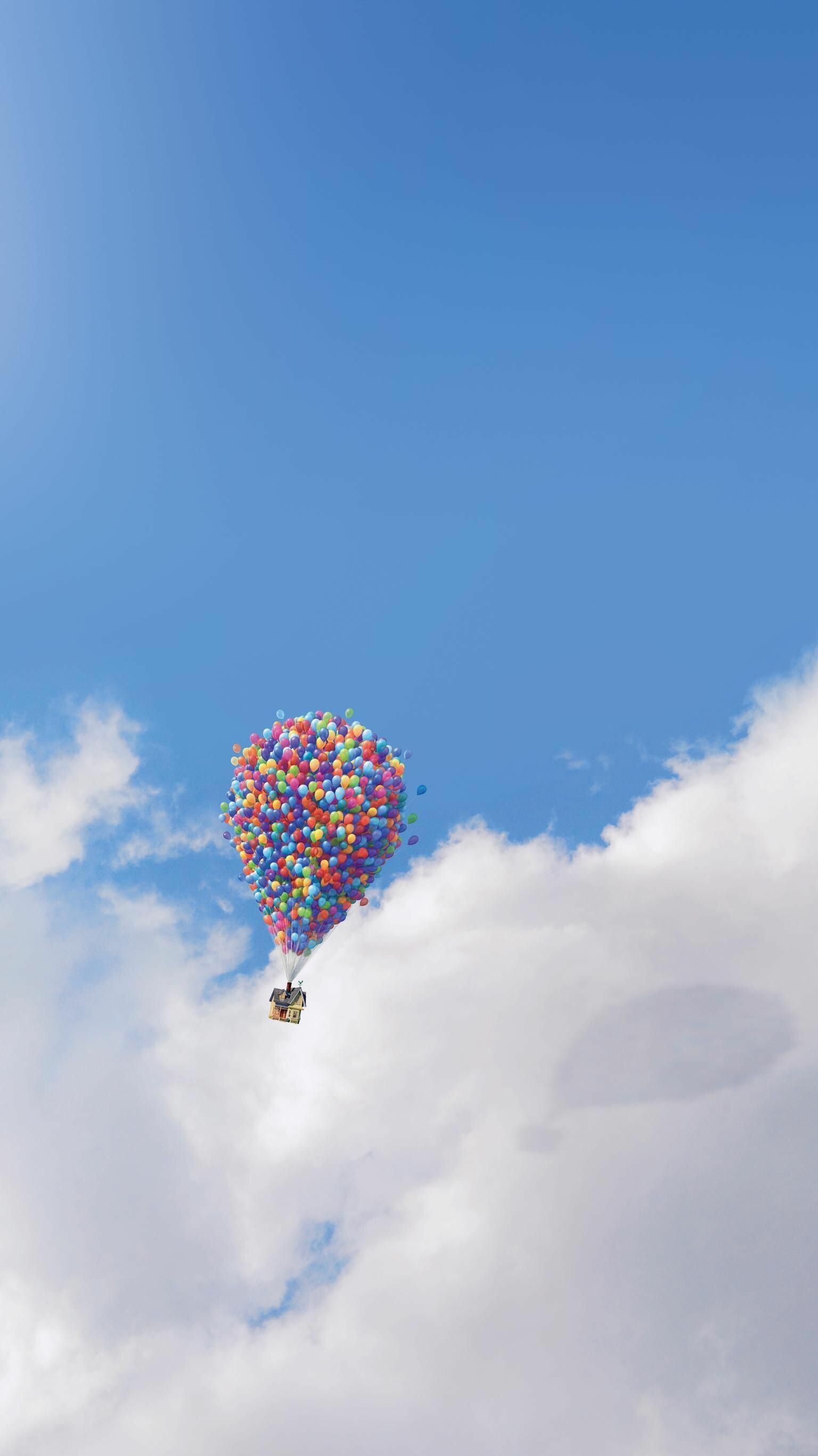 Up (Cartoon): 78-year-old Carl Fredricksen travels to Paradise Falls in his house equipped with balloons. 1540x2740 HD Background.