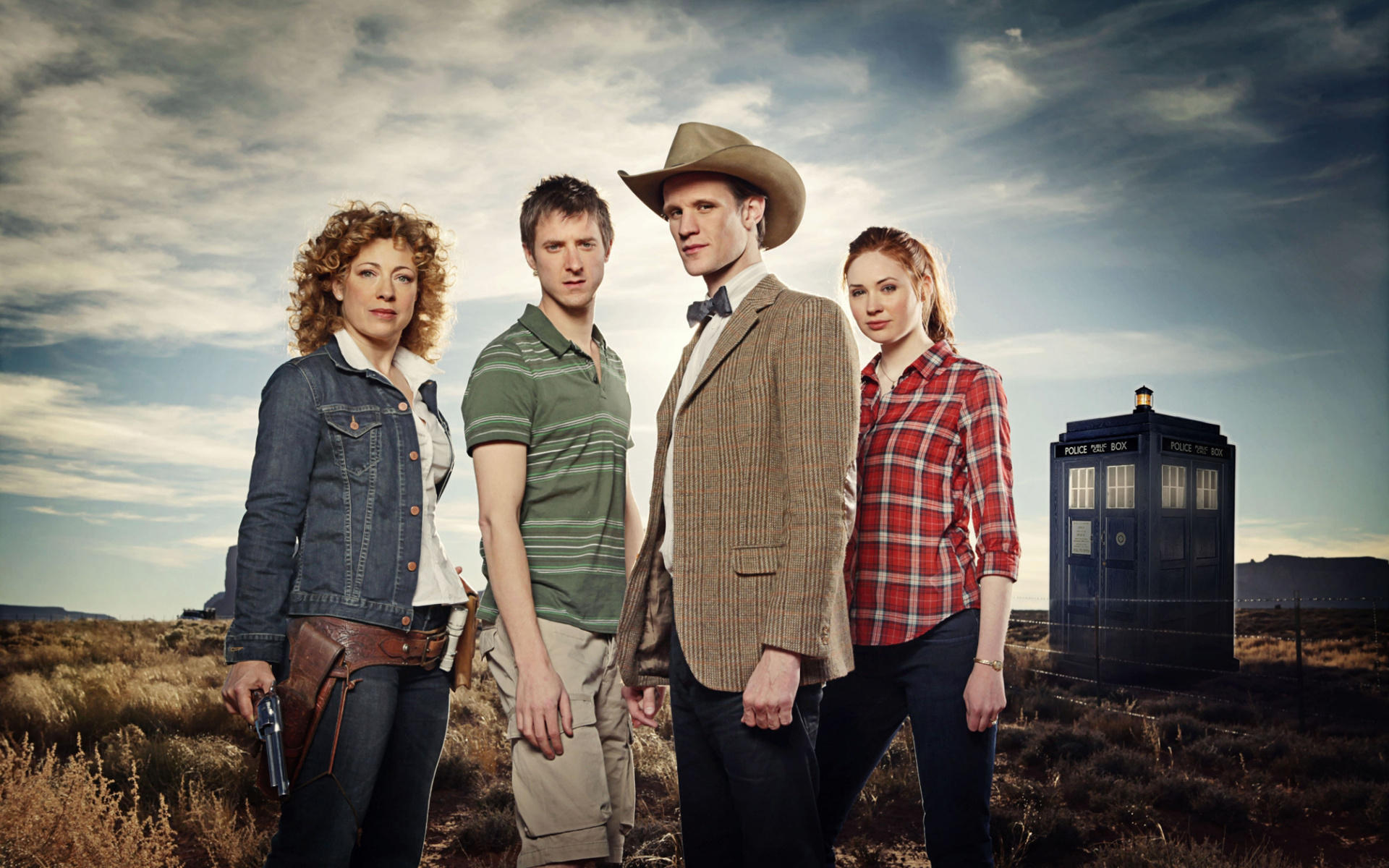 TARDIS, Matt Smith, Karen Gillan, Amy Pond, 1920x1200 HD Desktop