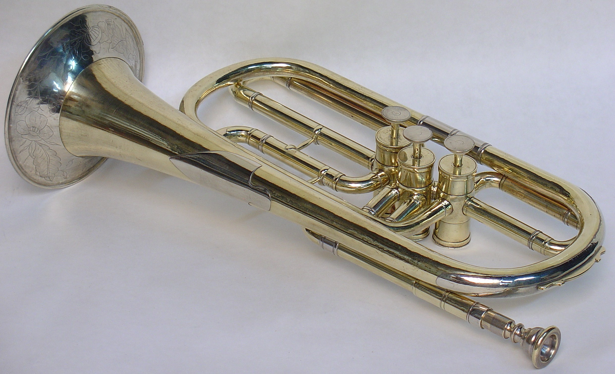 Trumpet: Robb Stewart Brass Instruments, German Trumpet in G with Berliner Valves, A brass instrument. 2490x1520 HD Background.