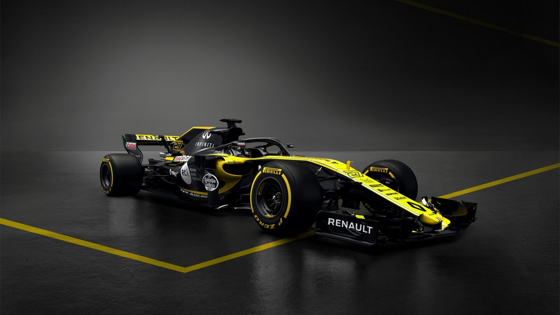 Renault: The motorsport, performance and special vehicles division of a French car company, RS18 f1, Formula One. 1920x1080 Full HD Wallpaper.
