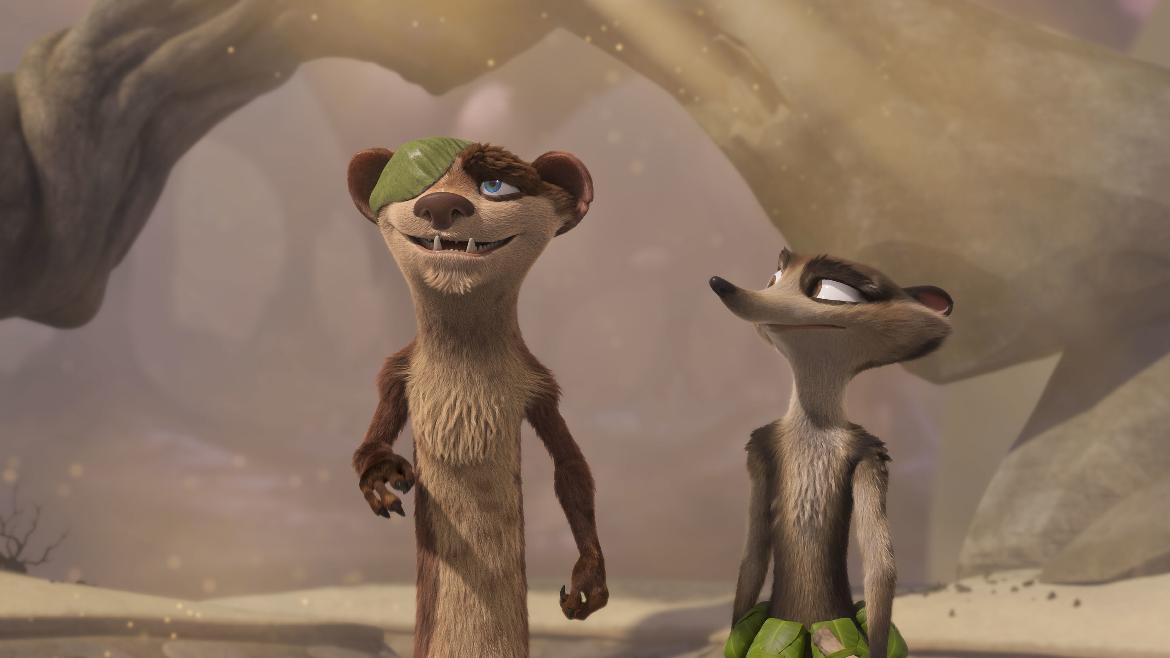Ice Age: Adventures of Buck Wild: The story of the possum brothers Crash and Eddie, The Walt Disney Pictures label. 3840x2160 4K Wallpaper.