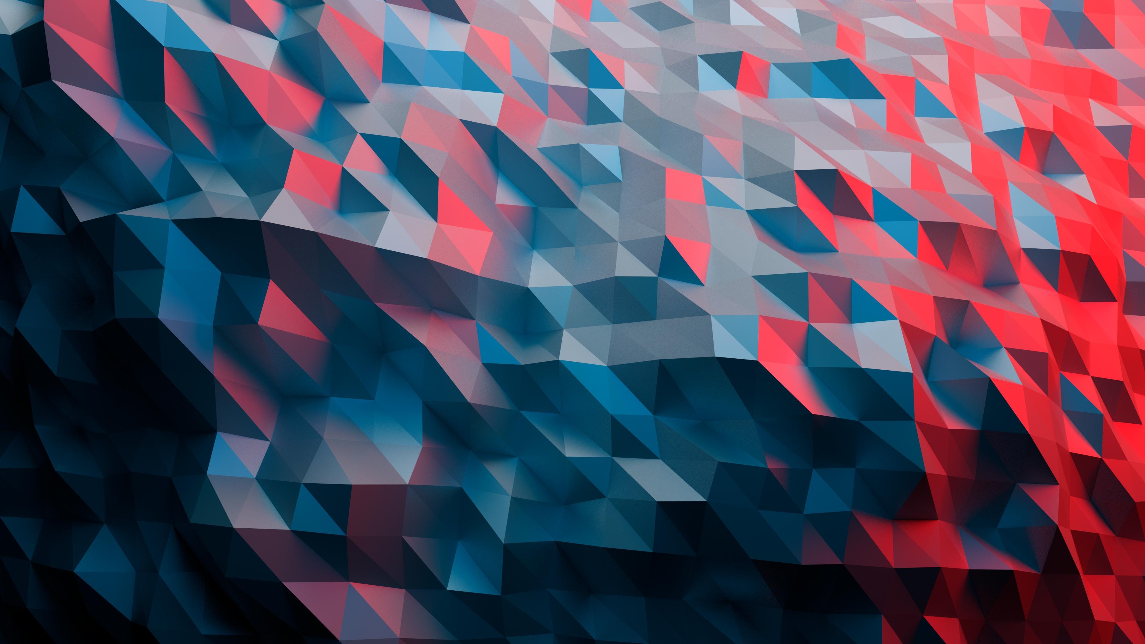 Backdrop: Geometric texture, Acute angles, Triangles, Trapezoids, Parallelograms. 3840x2160 4K Wallpaper.