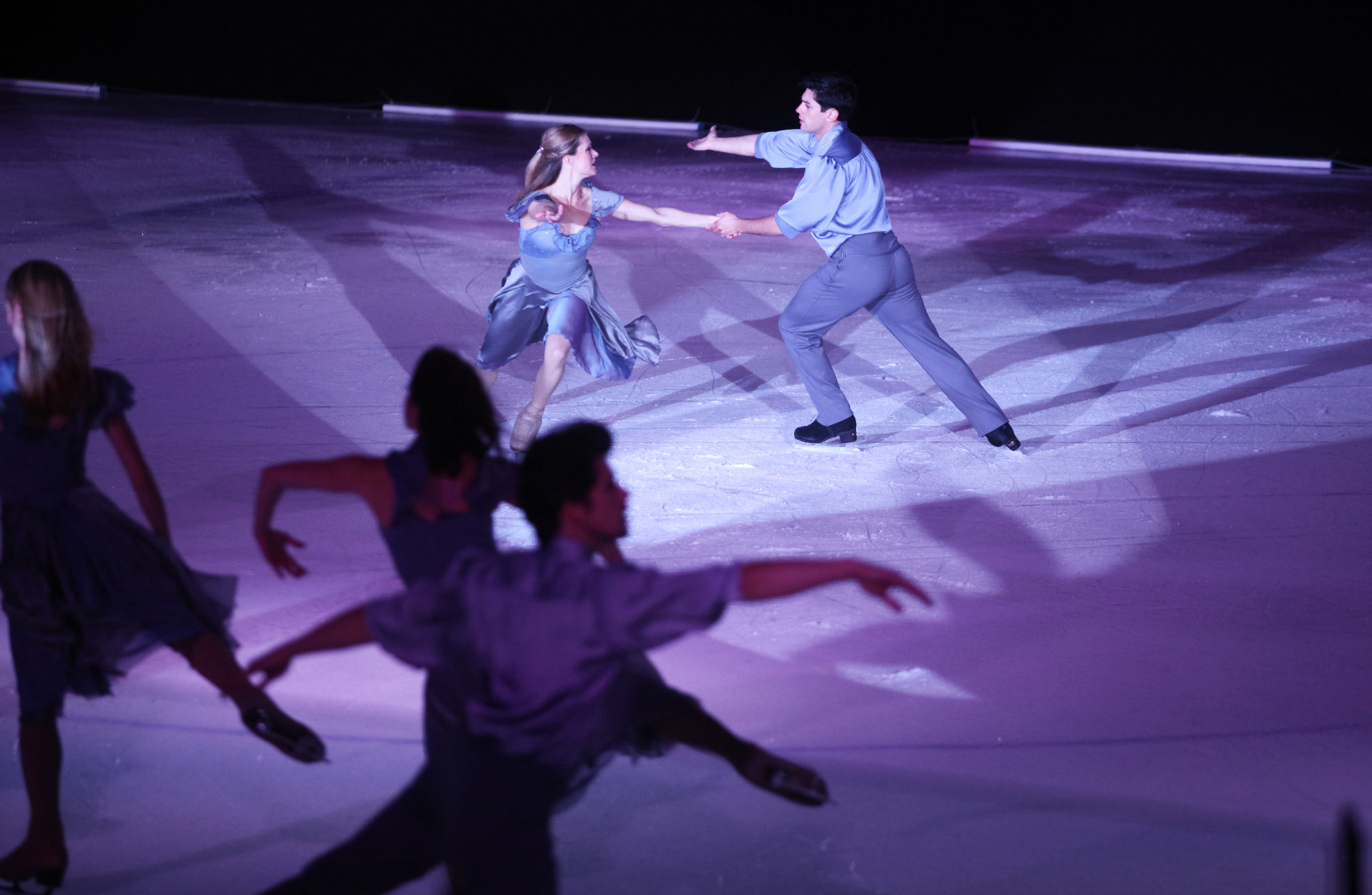 Ice Theatre: George Balanchine, Kim Navarro and Brent Bommentre performing “Reveries”, Edward Villella, Sky Rink at Chelsea Piers, NY. 2050x1340 HD Wallpaper.