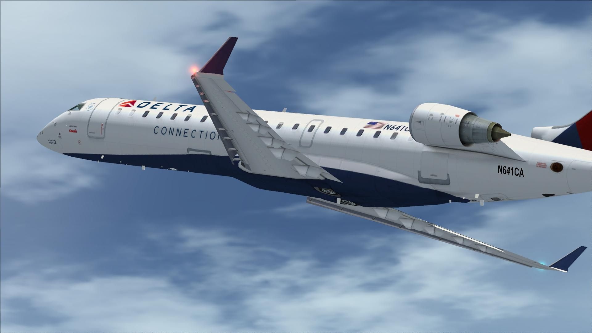 Delta Airlines CRJ 700, FSX, Regional jet, Microsoft Flight Simulator, 1920x1080 Full HD Desktop