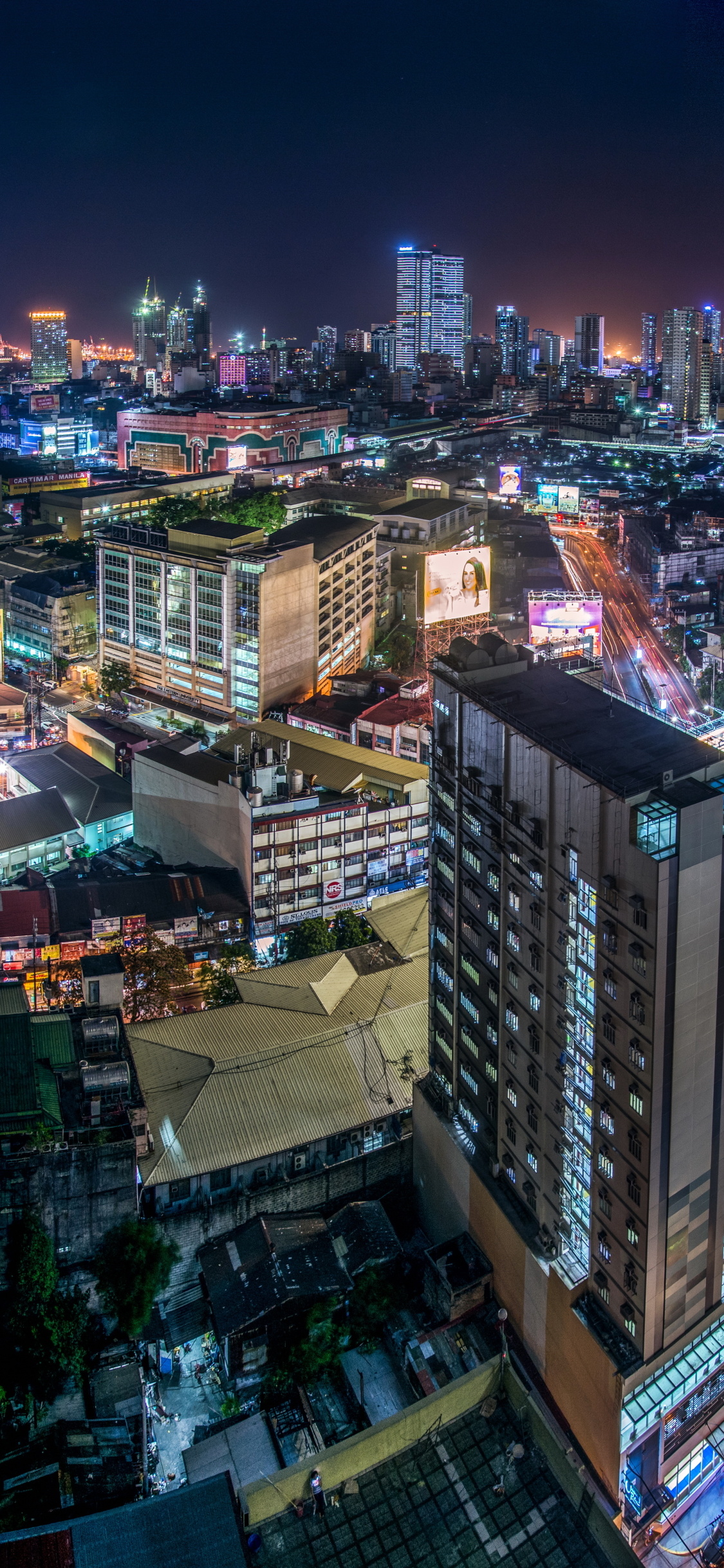 Manila, Urban metropolis, Philippine capital, Modern architecture, 1130x2440 HD Handy